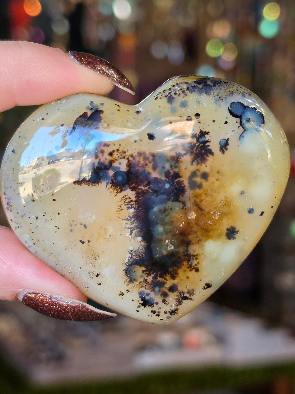 Dendritic Agate Heart