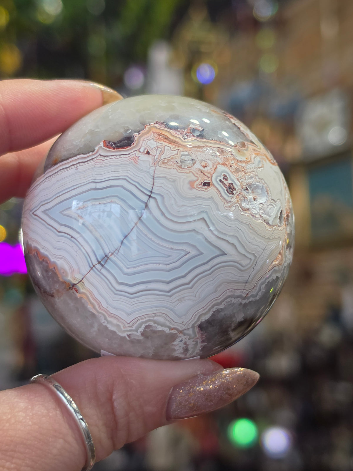 Laguna Lace Agate Sphere