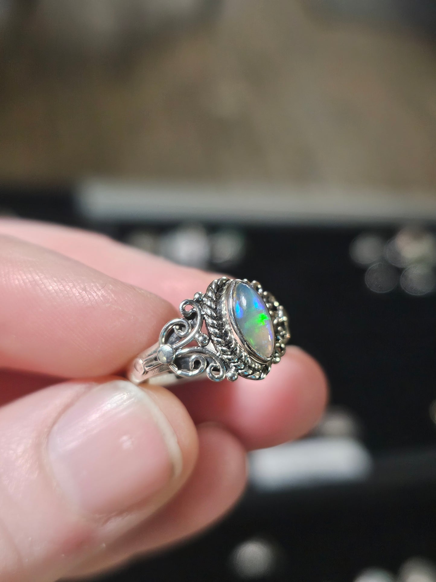 Size 6 Ethiopian Opal Ring