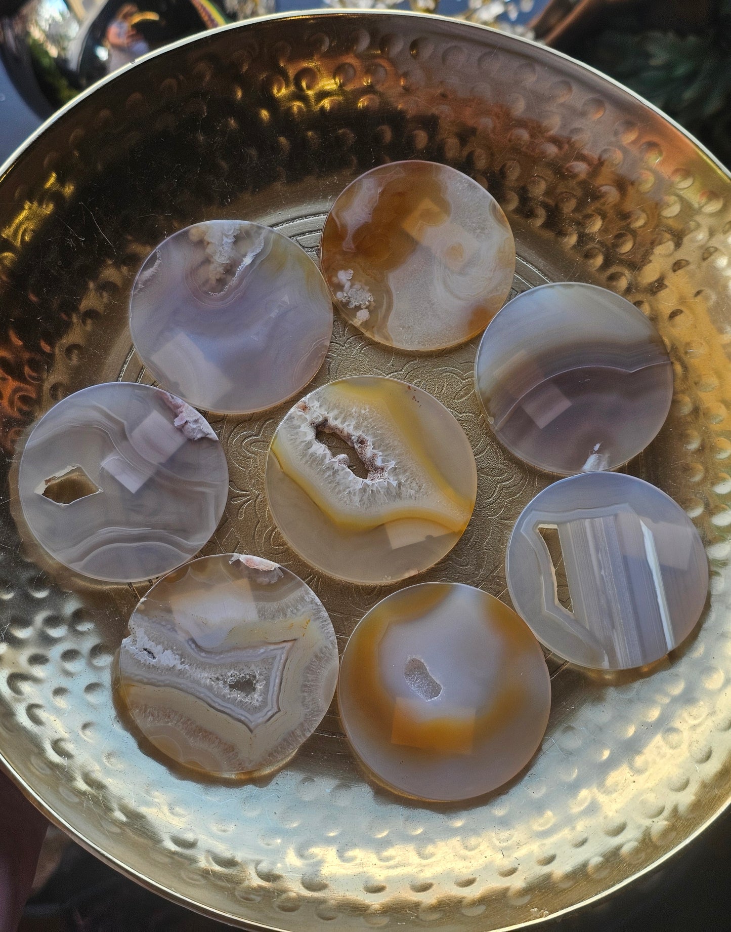 Flower Agate Disc