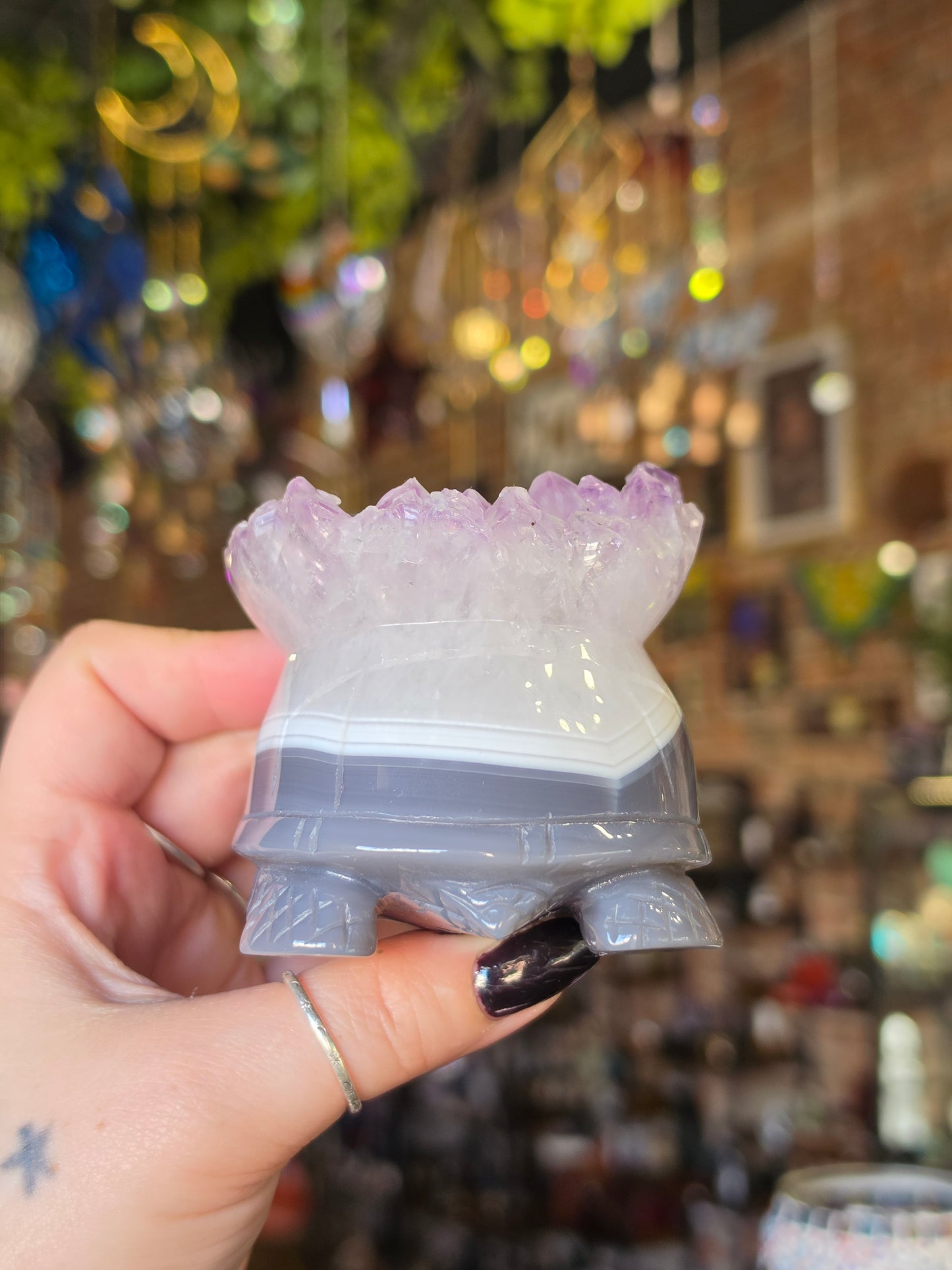 Amethyst Agate Turtle