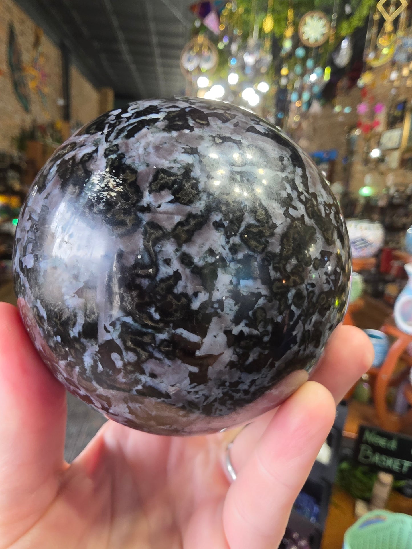 Indigo Gabro Sphere (Merlinite)