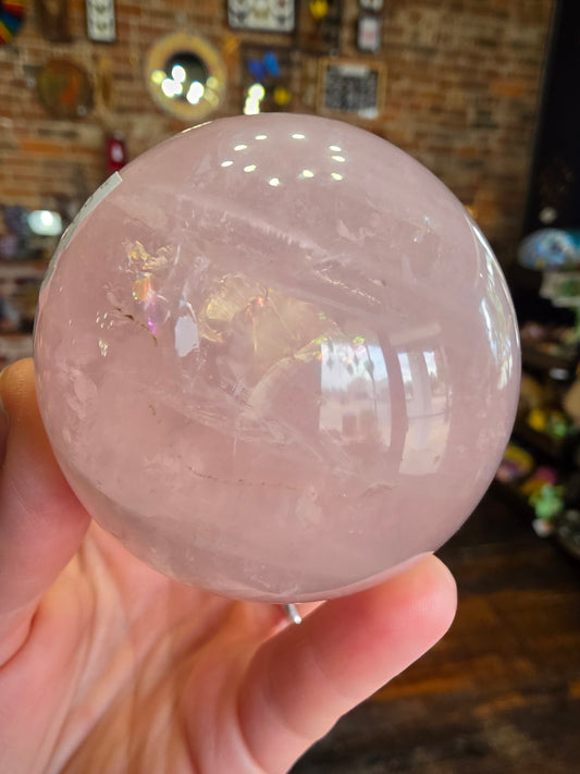Star Rose Quartz Sphere
