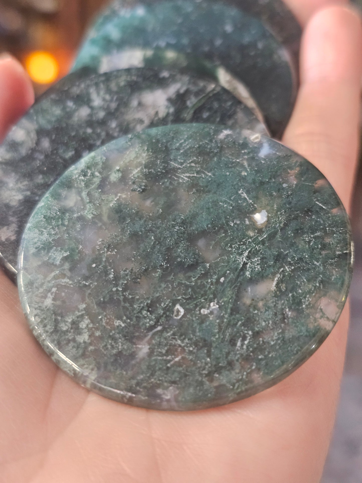 Moss Agate Disc