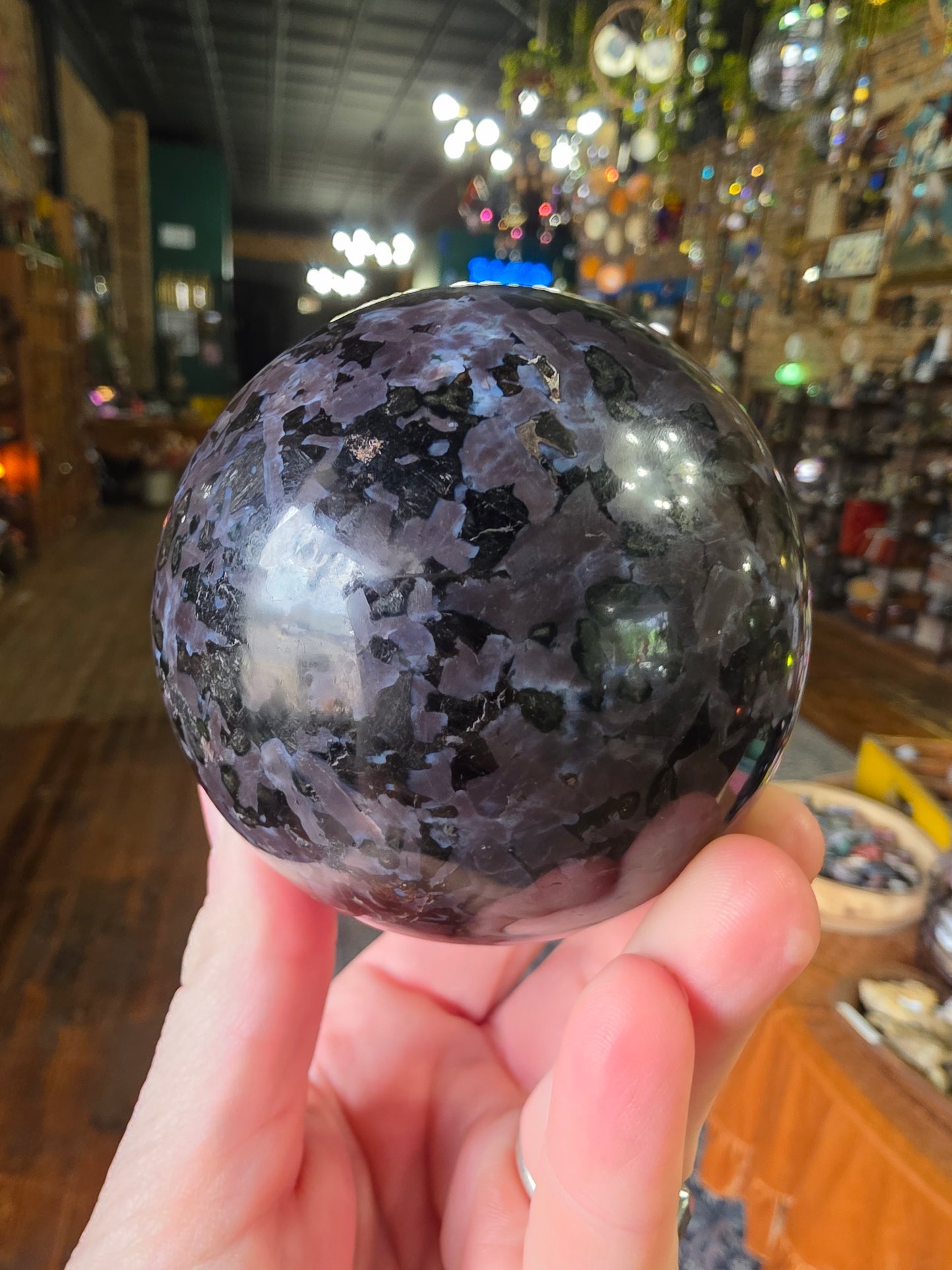 Indigo Gabbro Sphere ( Merlinite)
