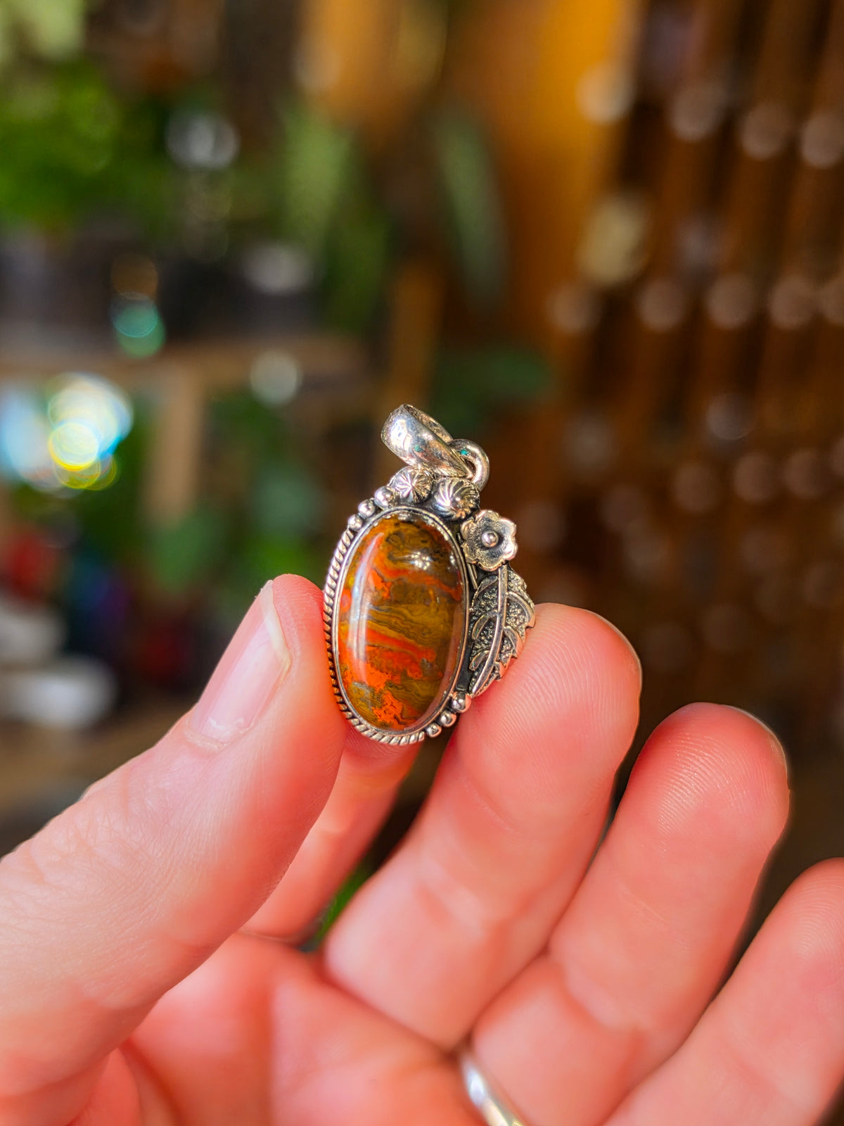 Moroccan Seam Agate Pendant