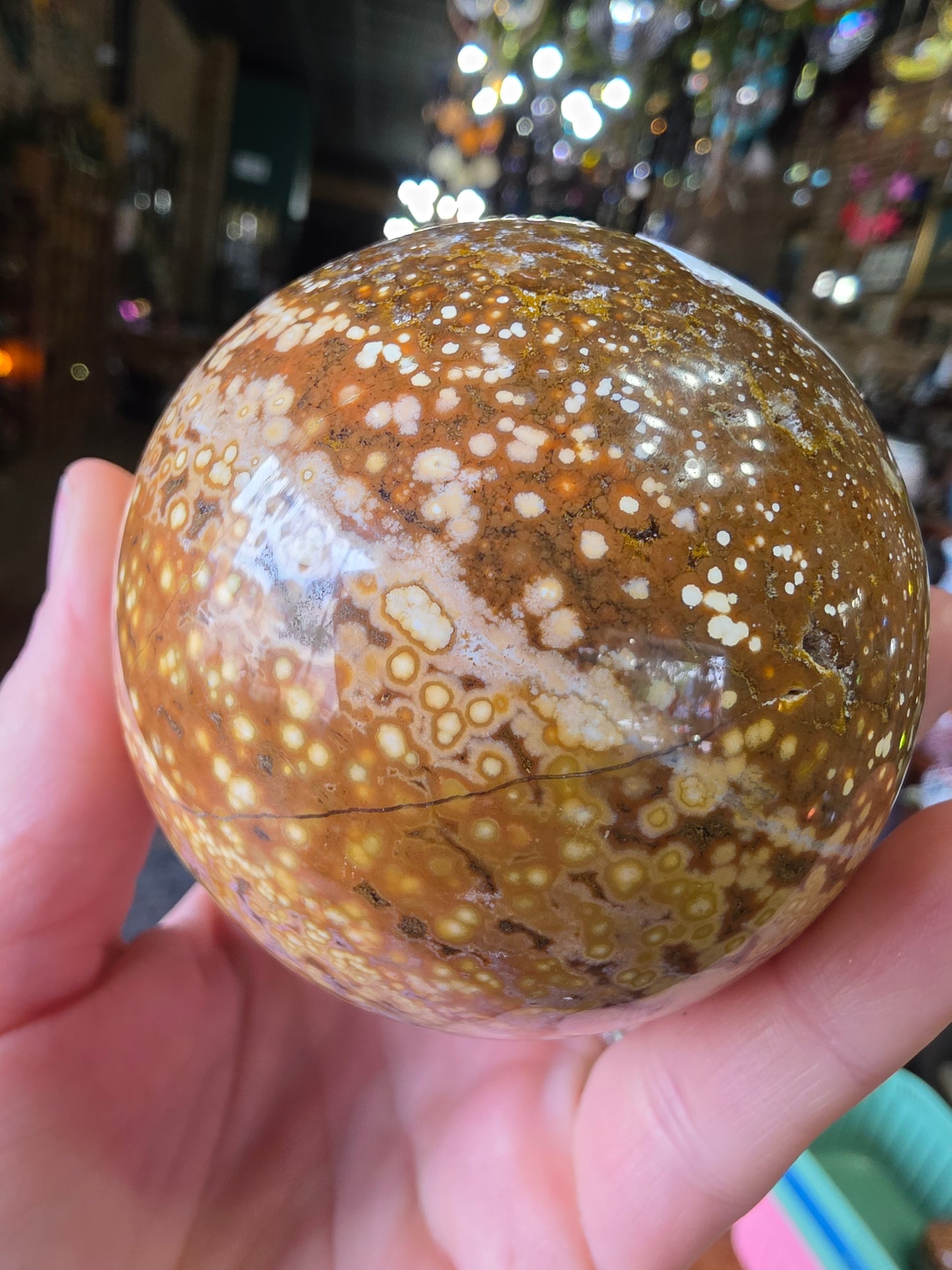 Orbicular Jasper Sphere