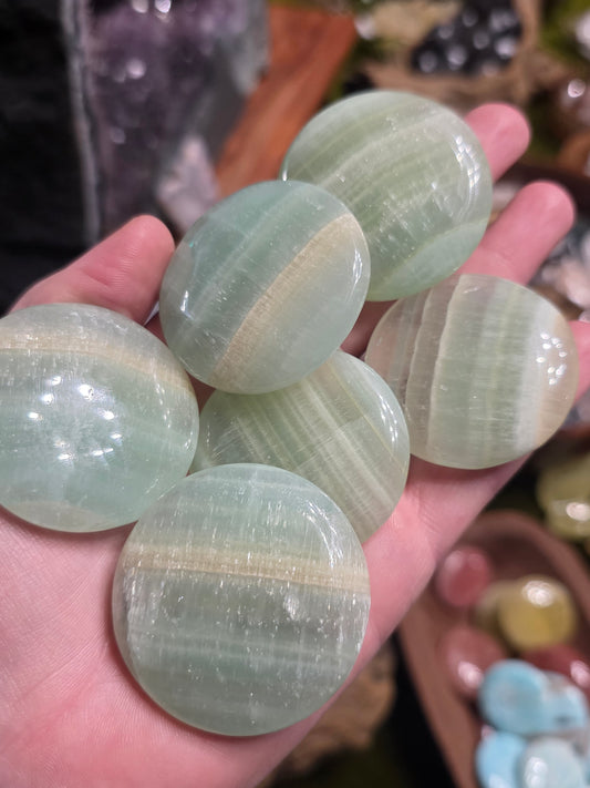 Pistachio Calcite Pocket Stone