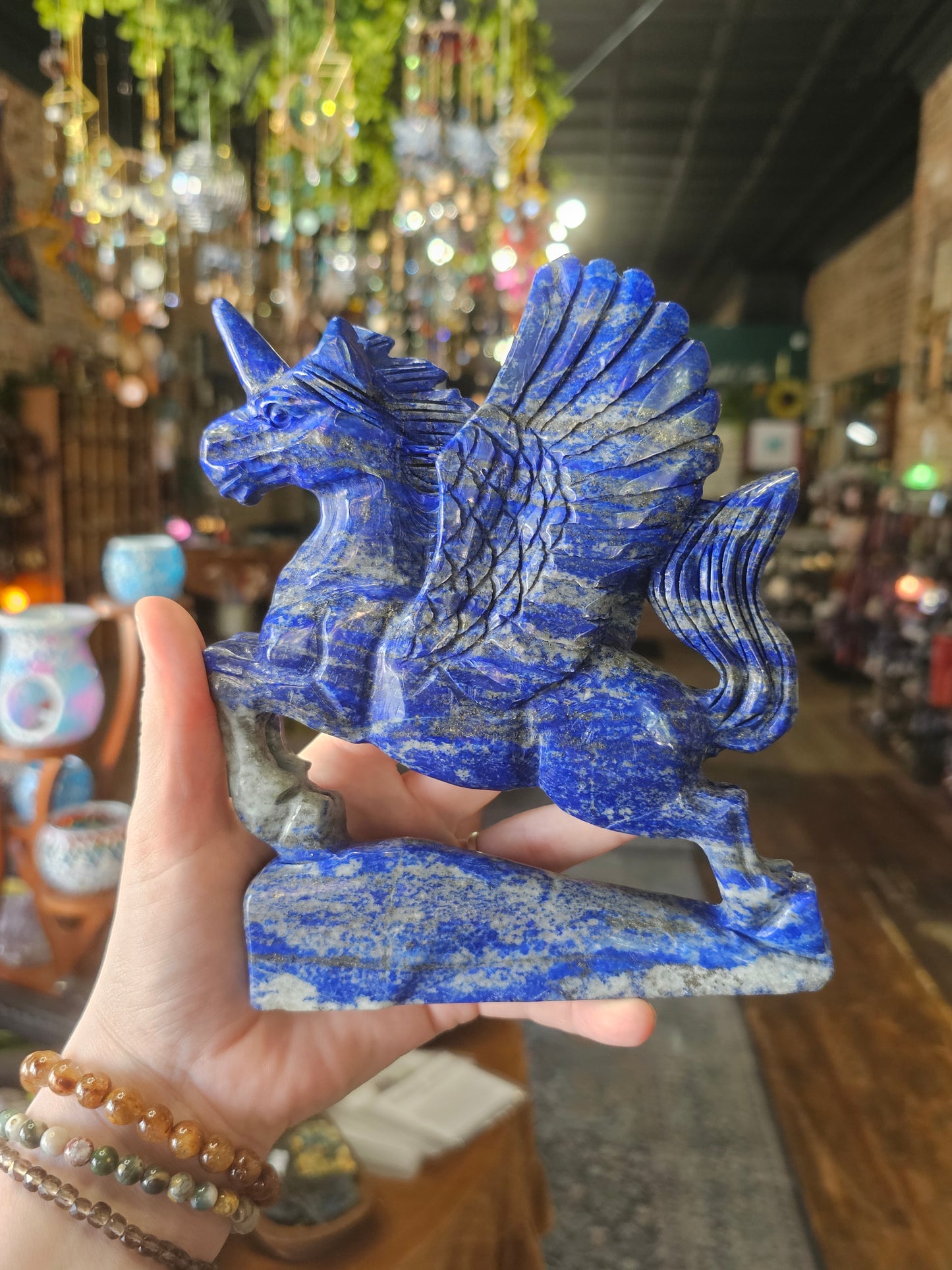 Lapis Lazuli Pegasus Carving