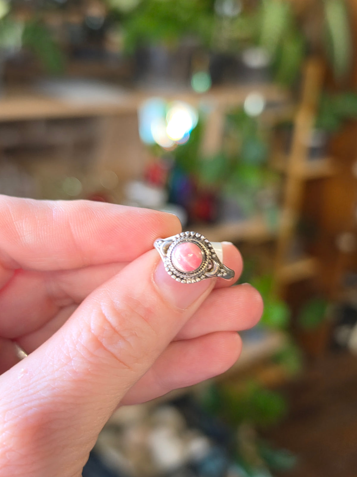 Size 6.5 Rhodochrosite Ring