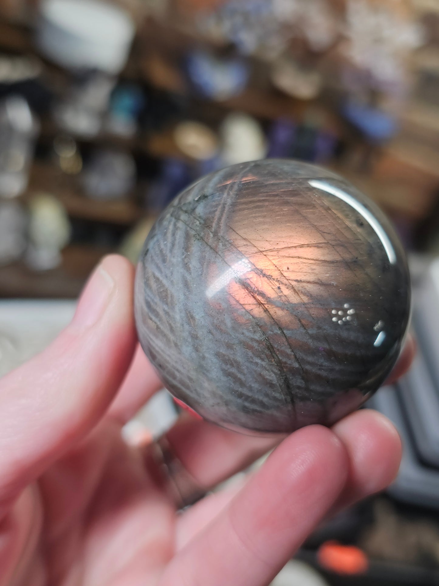 Orange Labradorite Sphere