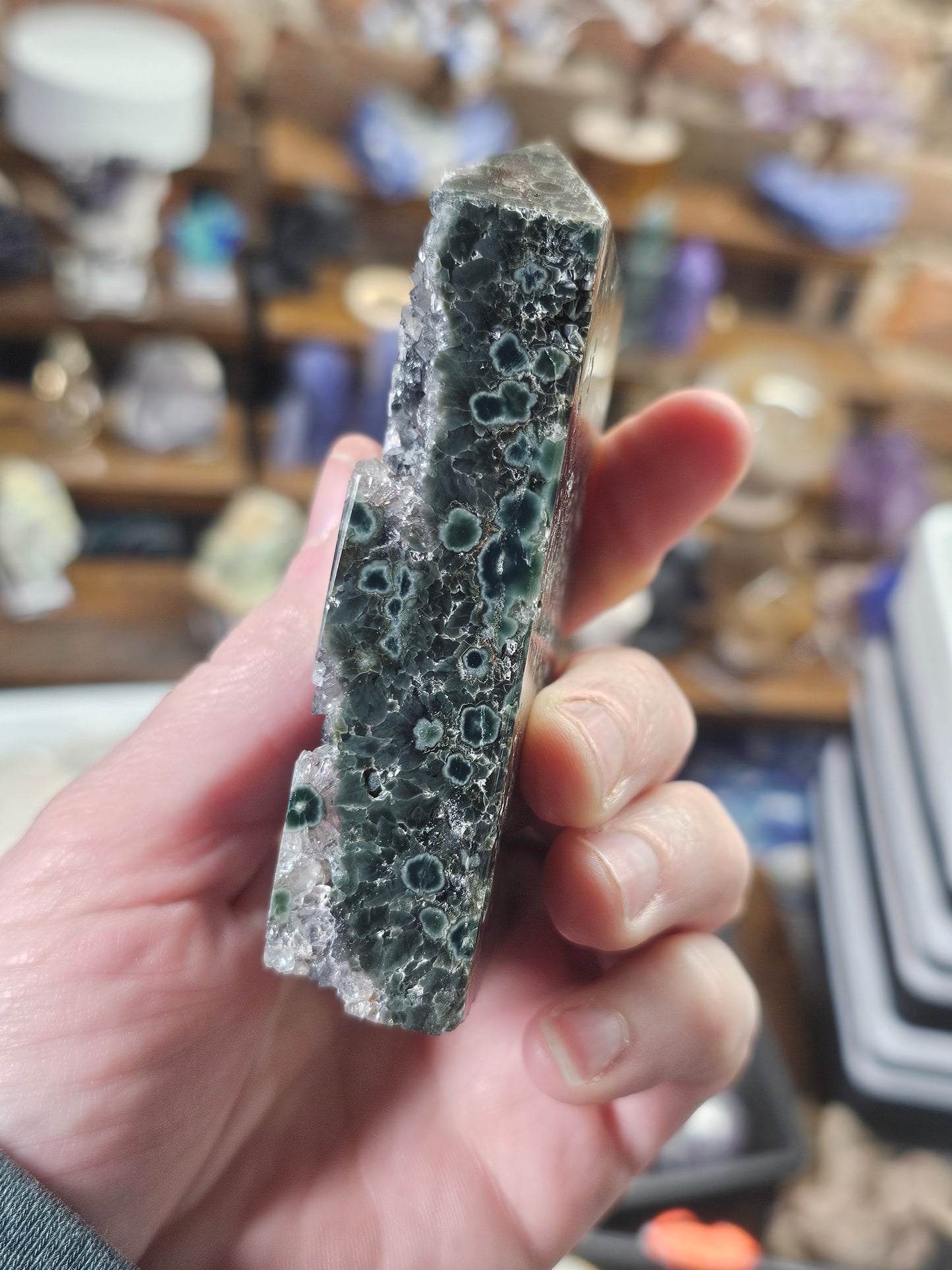 Druzy Orbicular Jasper Tower