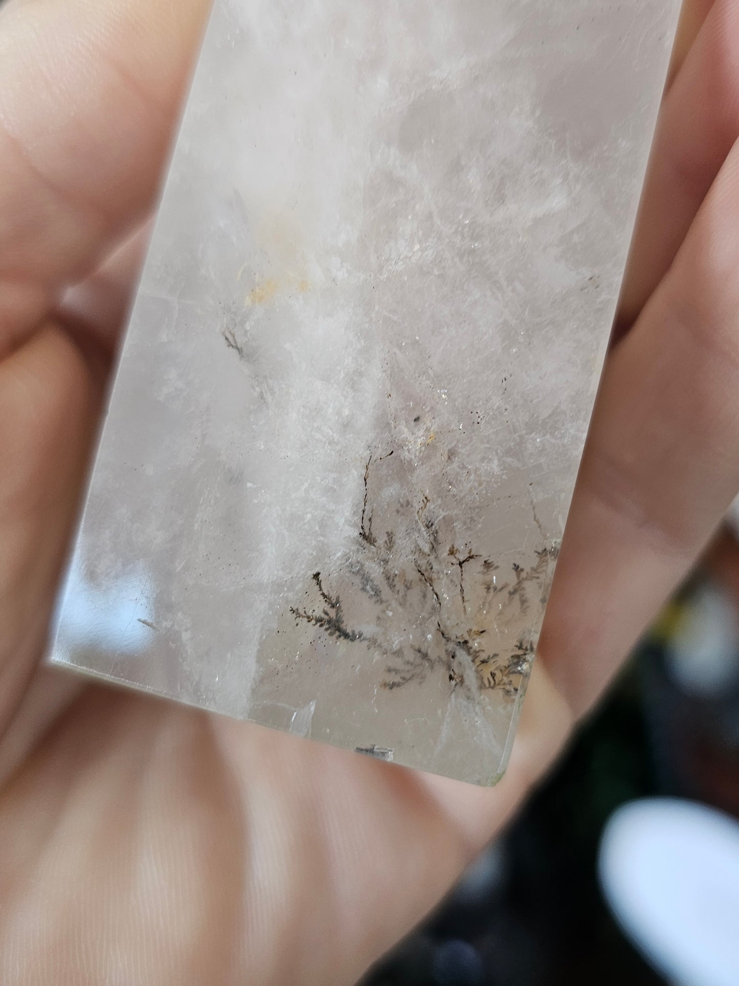 Dendritic Rose Quartz Tower