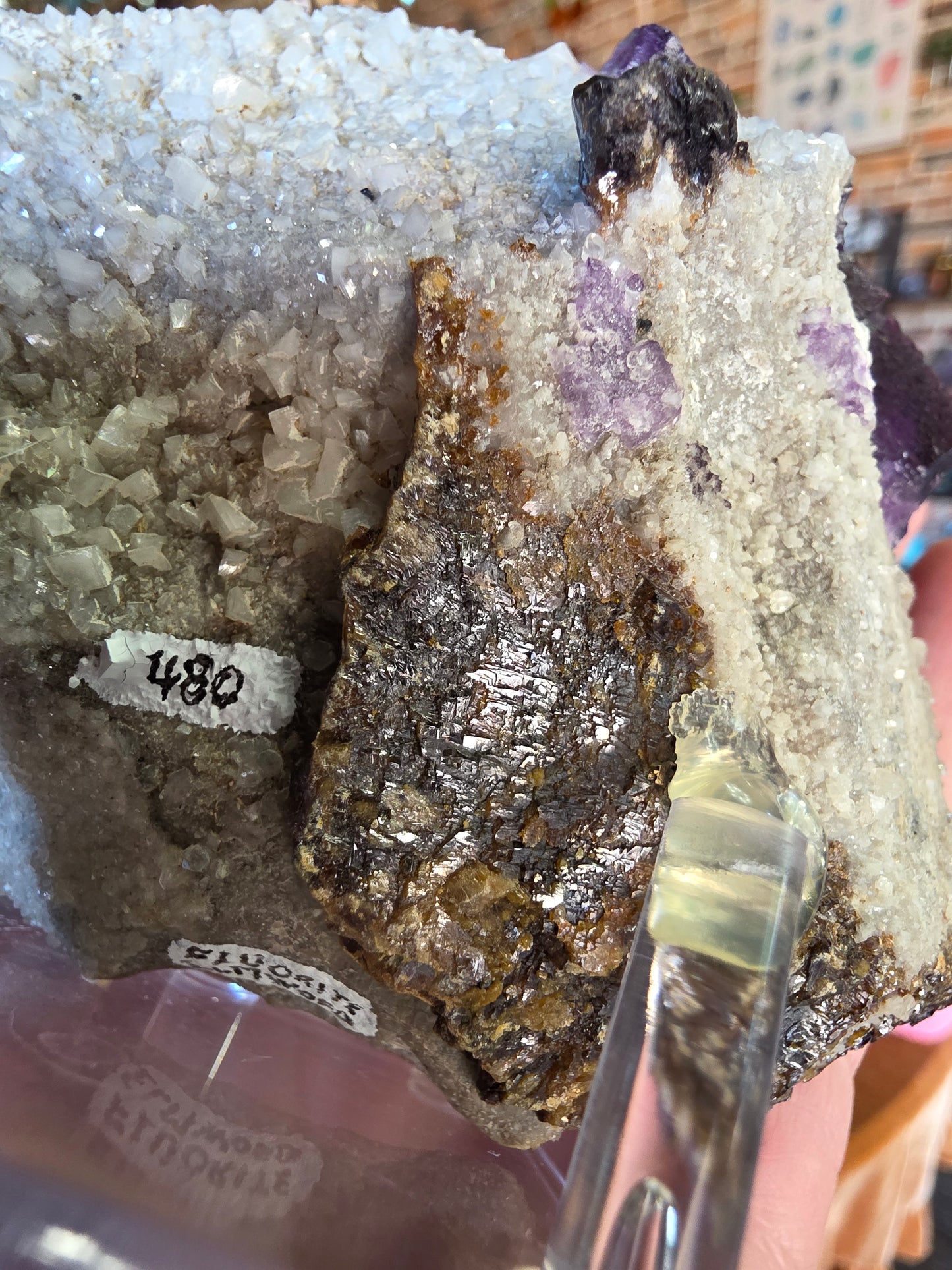 Fluorite and Sphalerite on Druzy Quartz