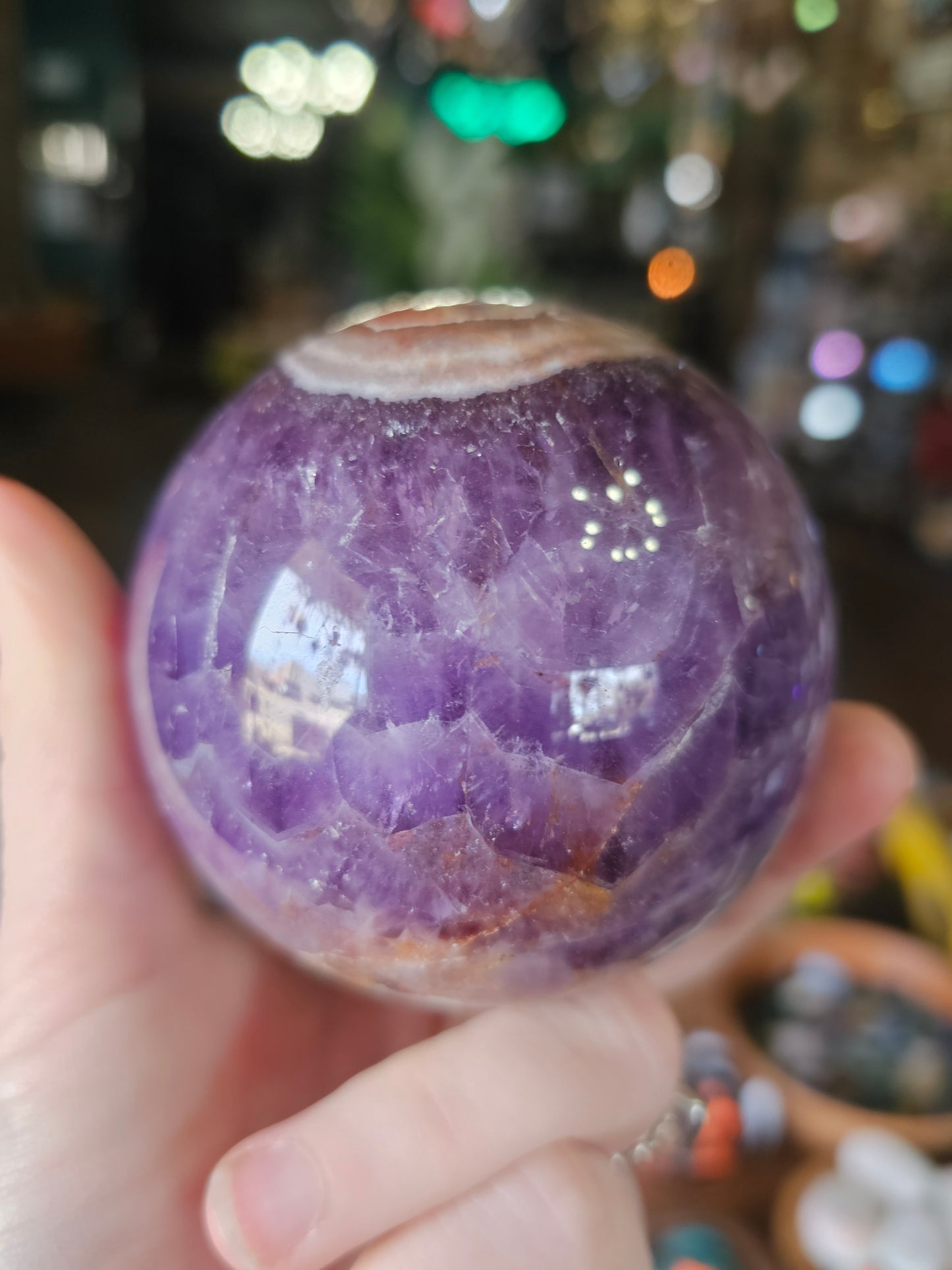 Amethyst Agate Sphere