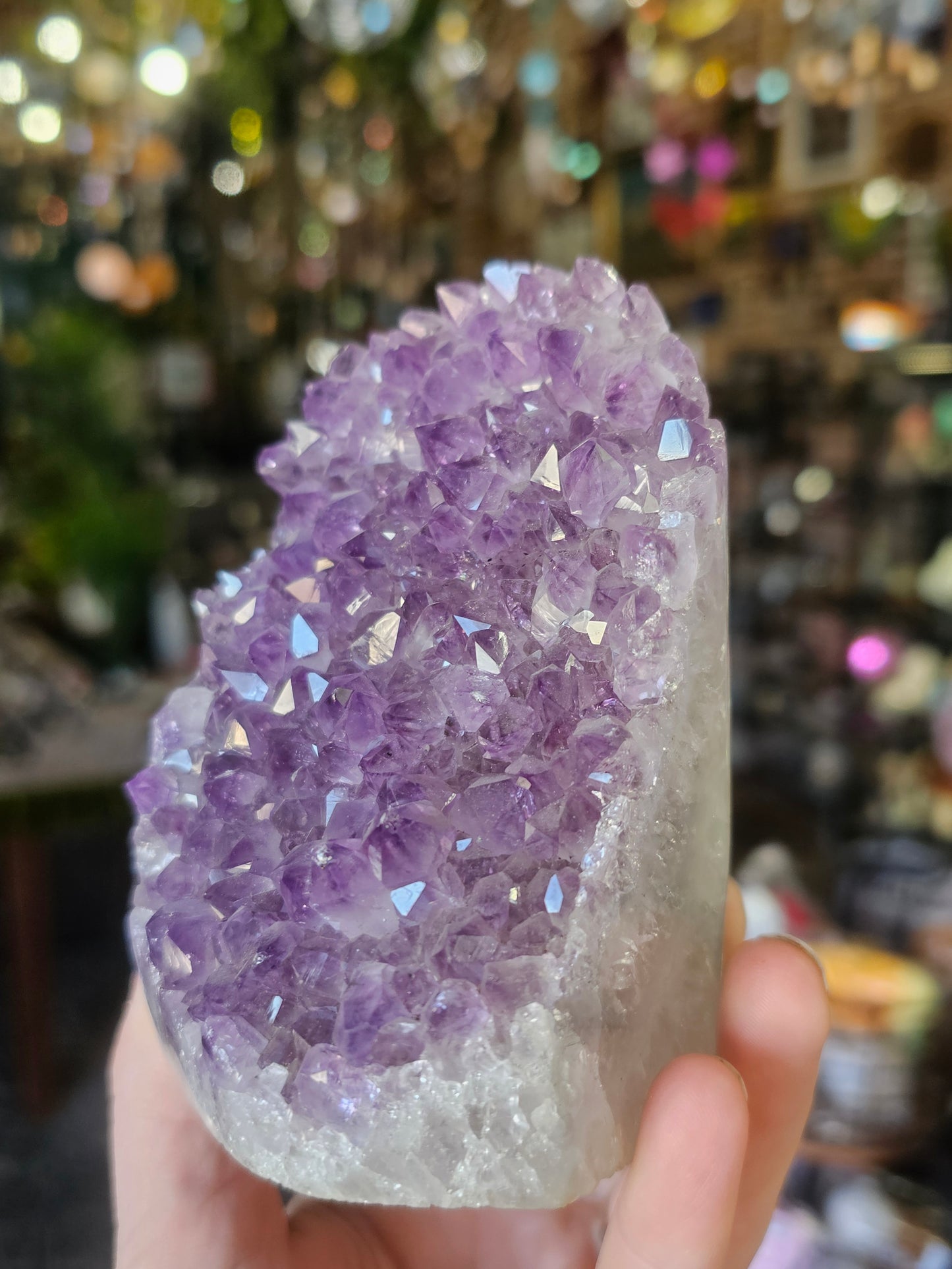 Amethyst Agate Cut Base Freeform