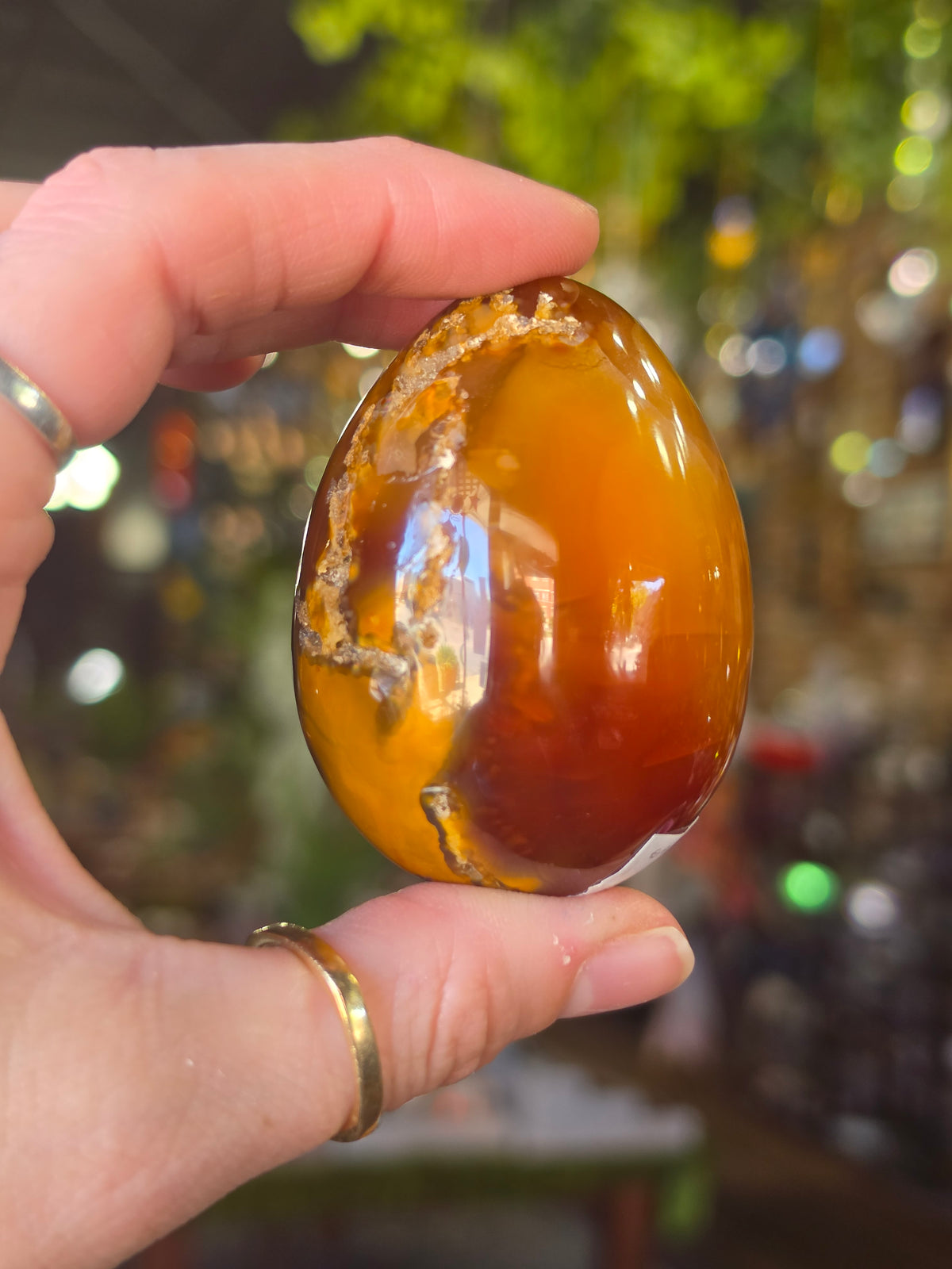 Carnelian Agate Egg Carving