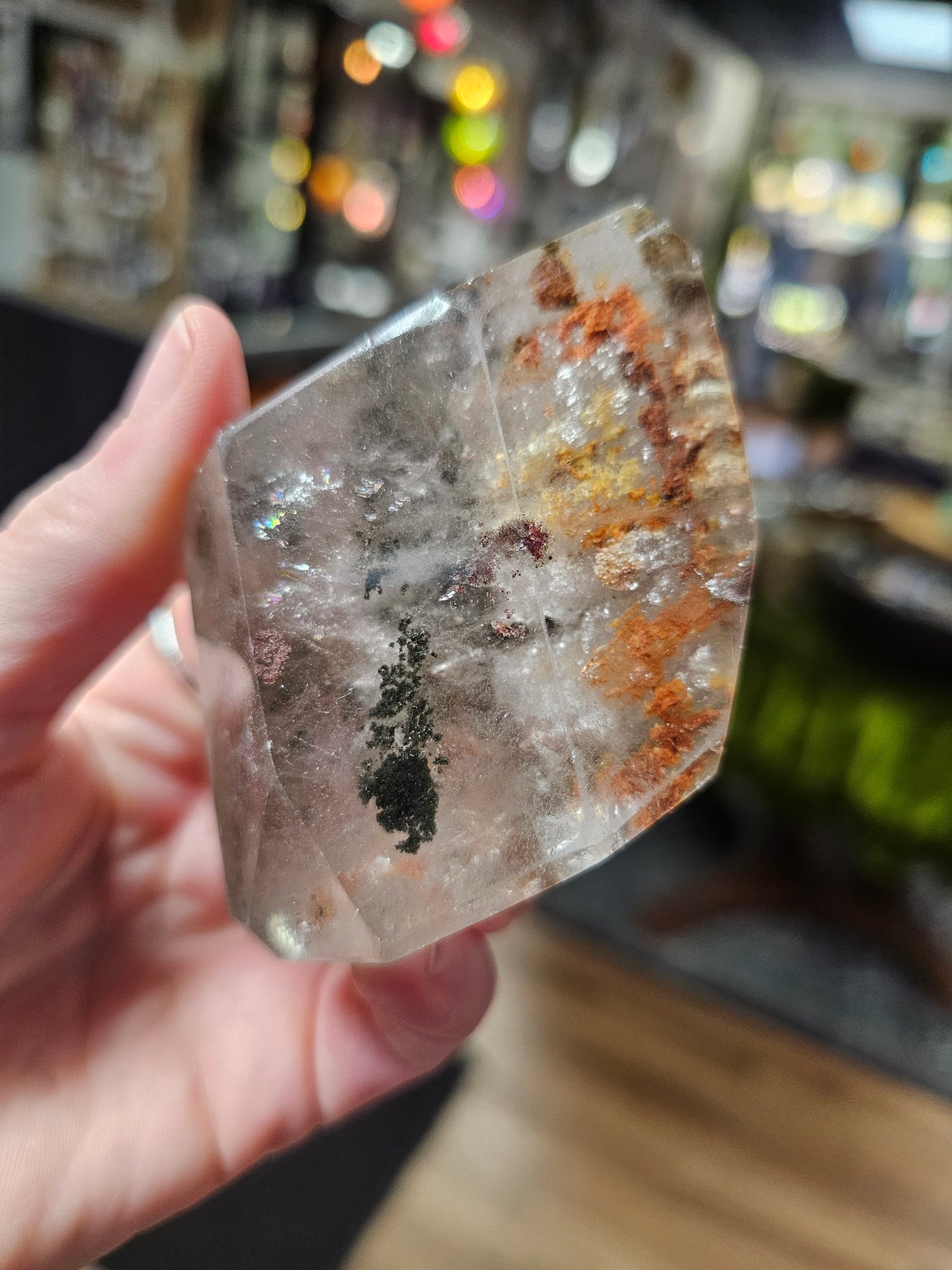 Garden Quartz with Hematite Inclusions Freeform