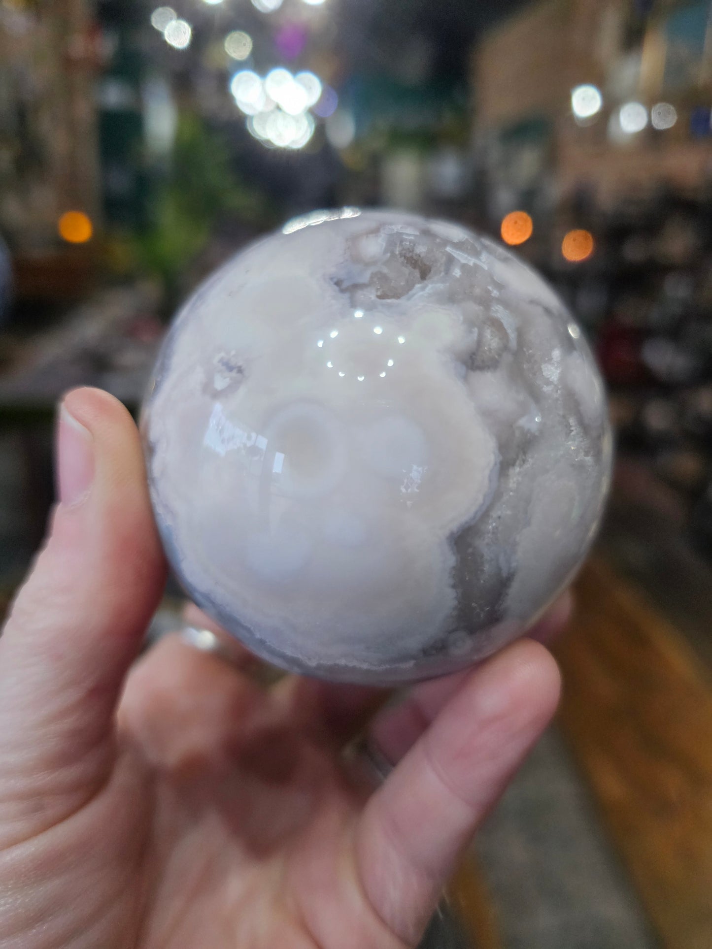 Flower Agate Sphere
