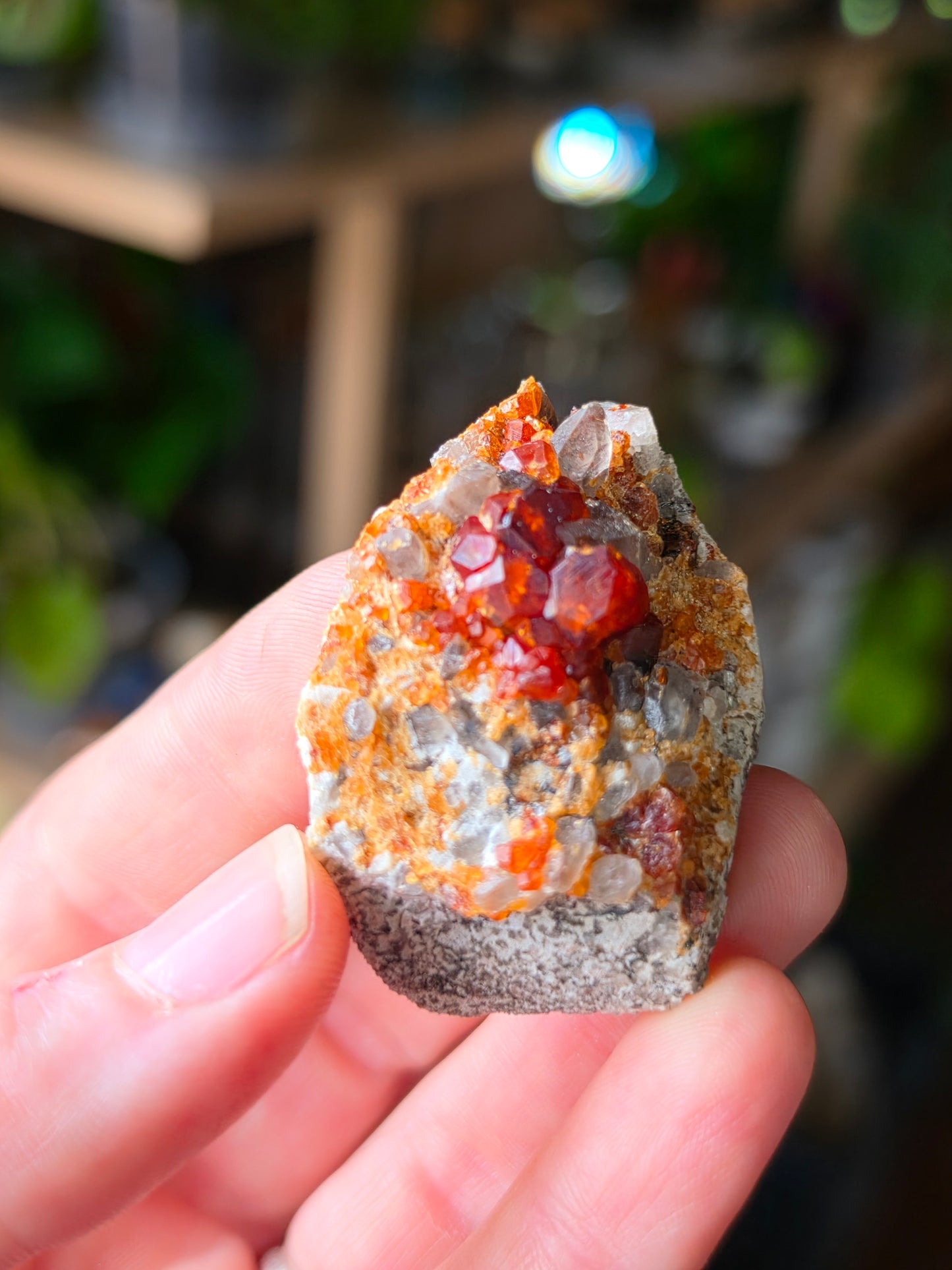 Garnet on Smoky Quartz