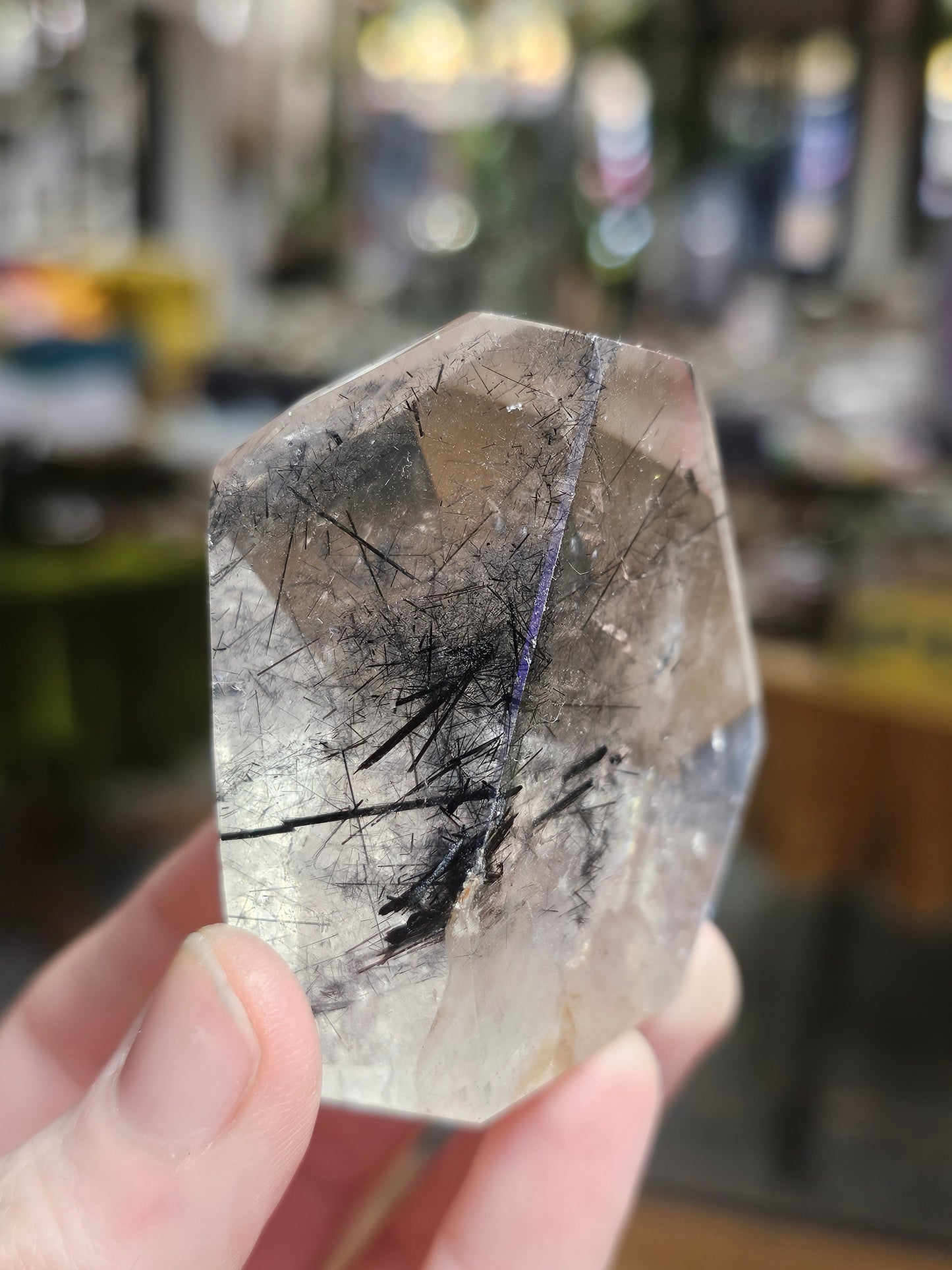 Black Tourmaline in Quartz Freeform