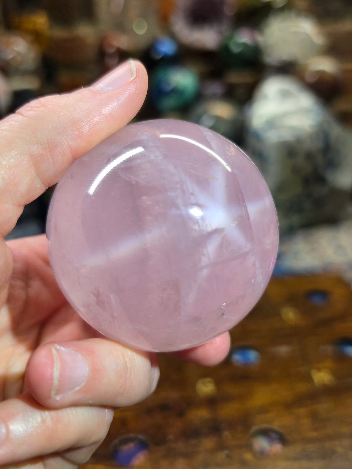 Star Rose Quartz Sphere