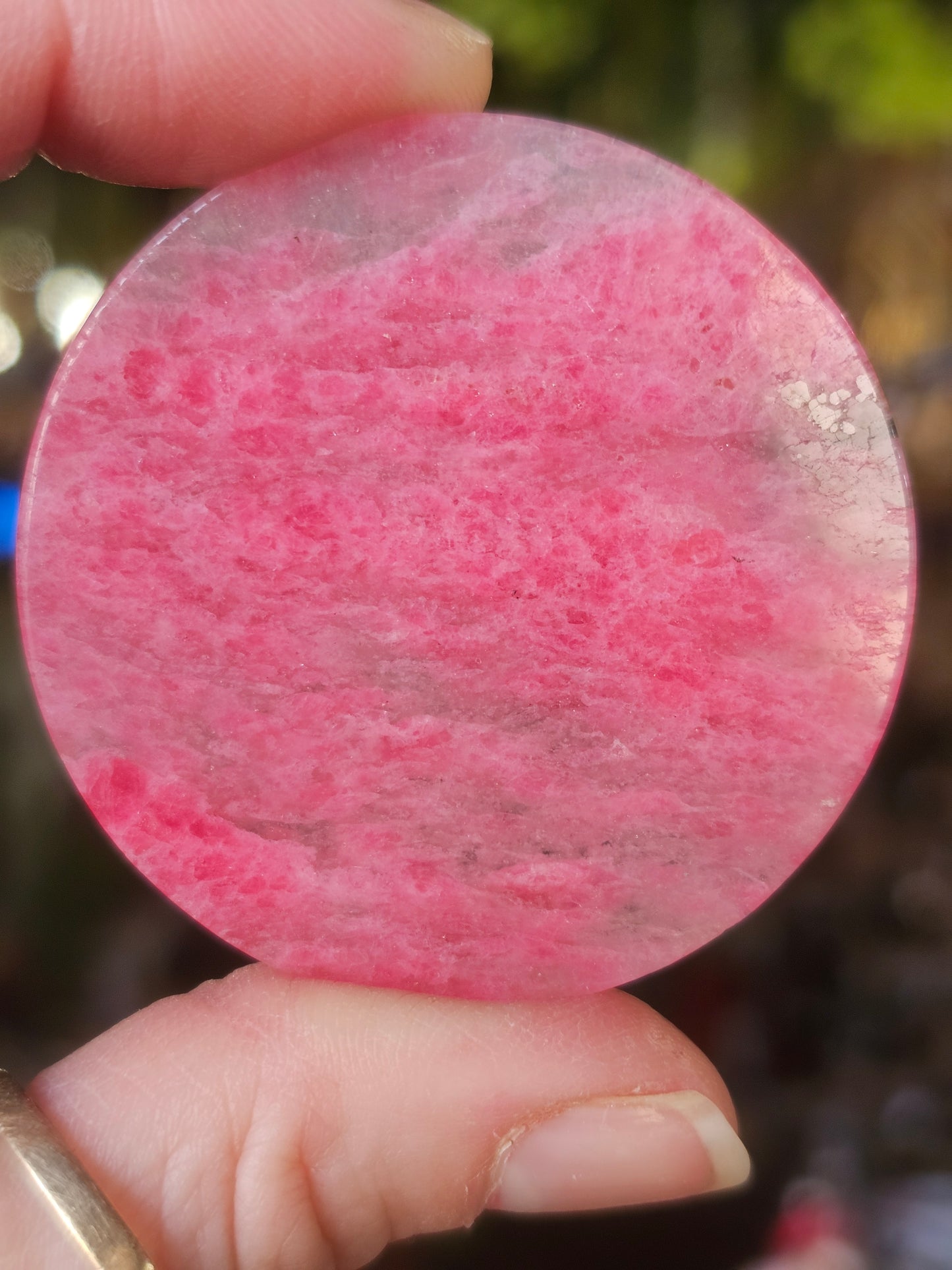 Rhodonite disc