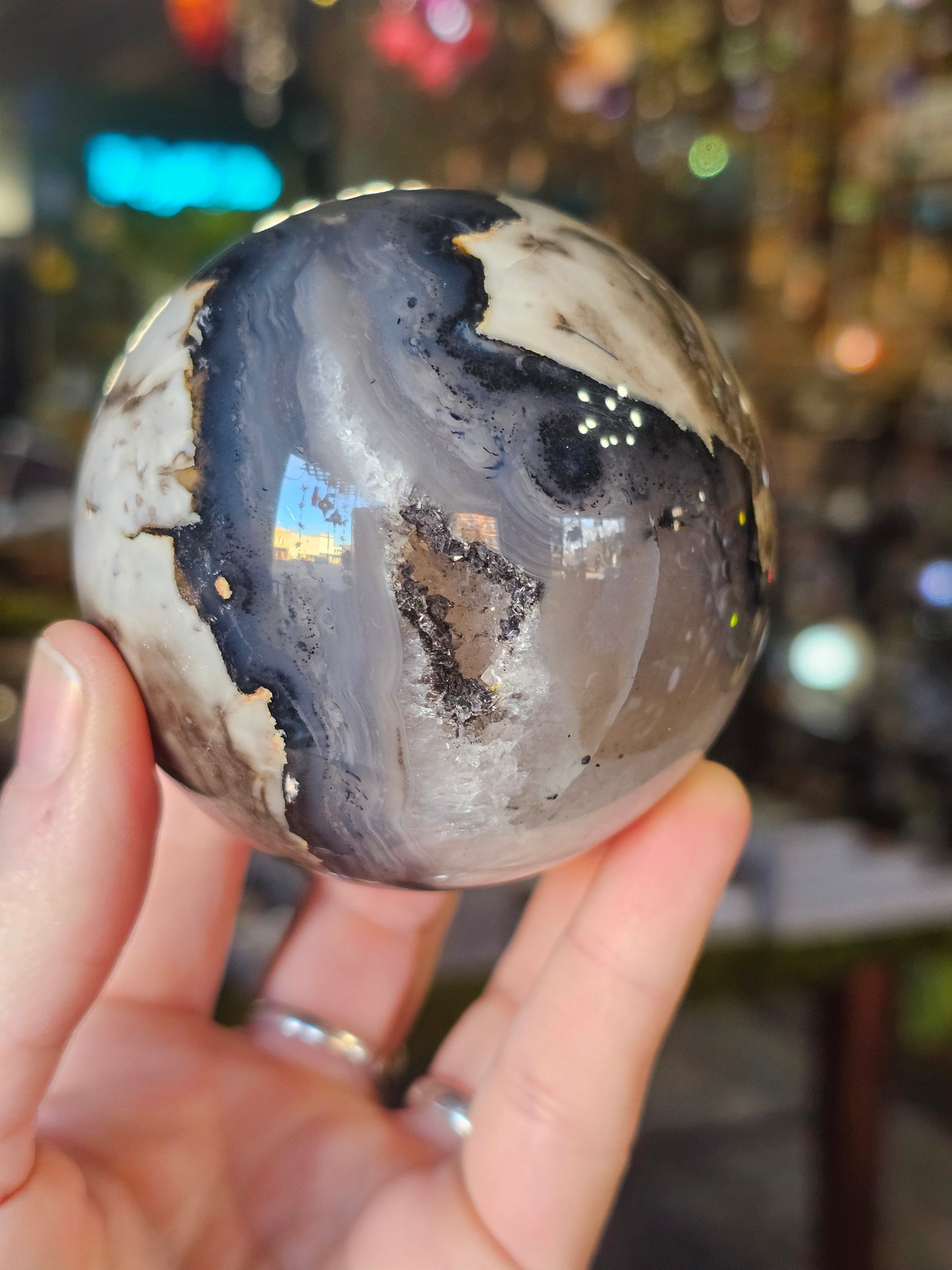 Volcano Agate Sphere