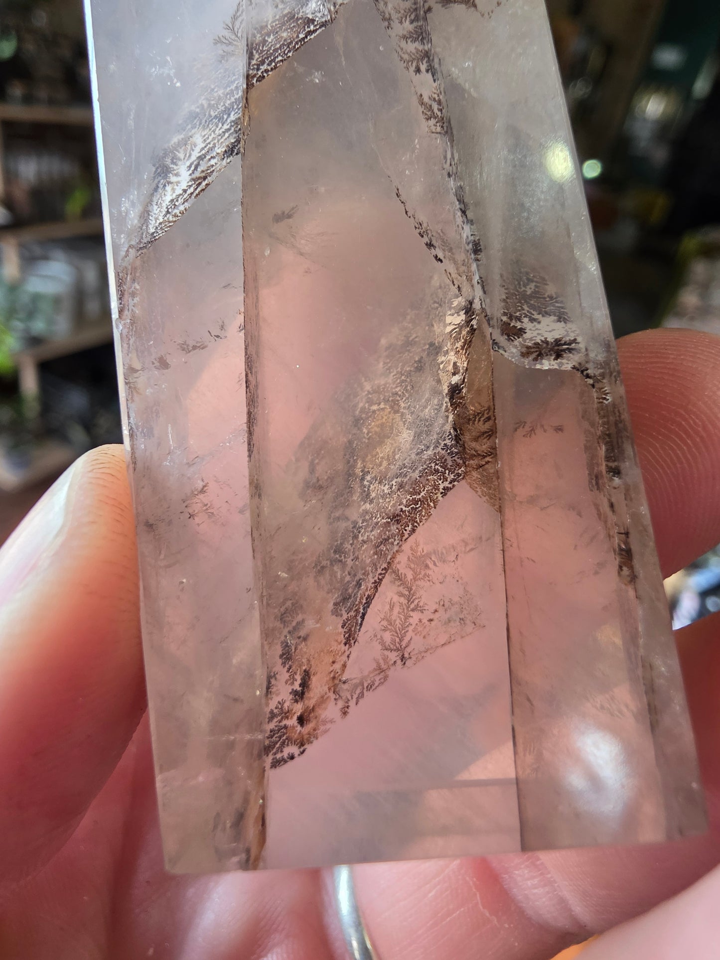 Dendritic Girasol Quartz Point