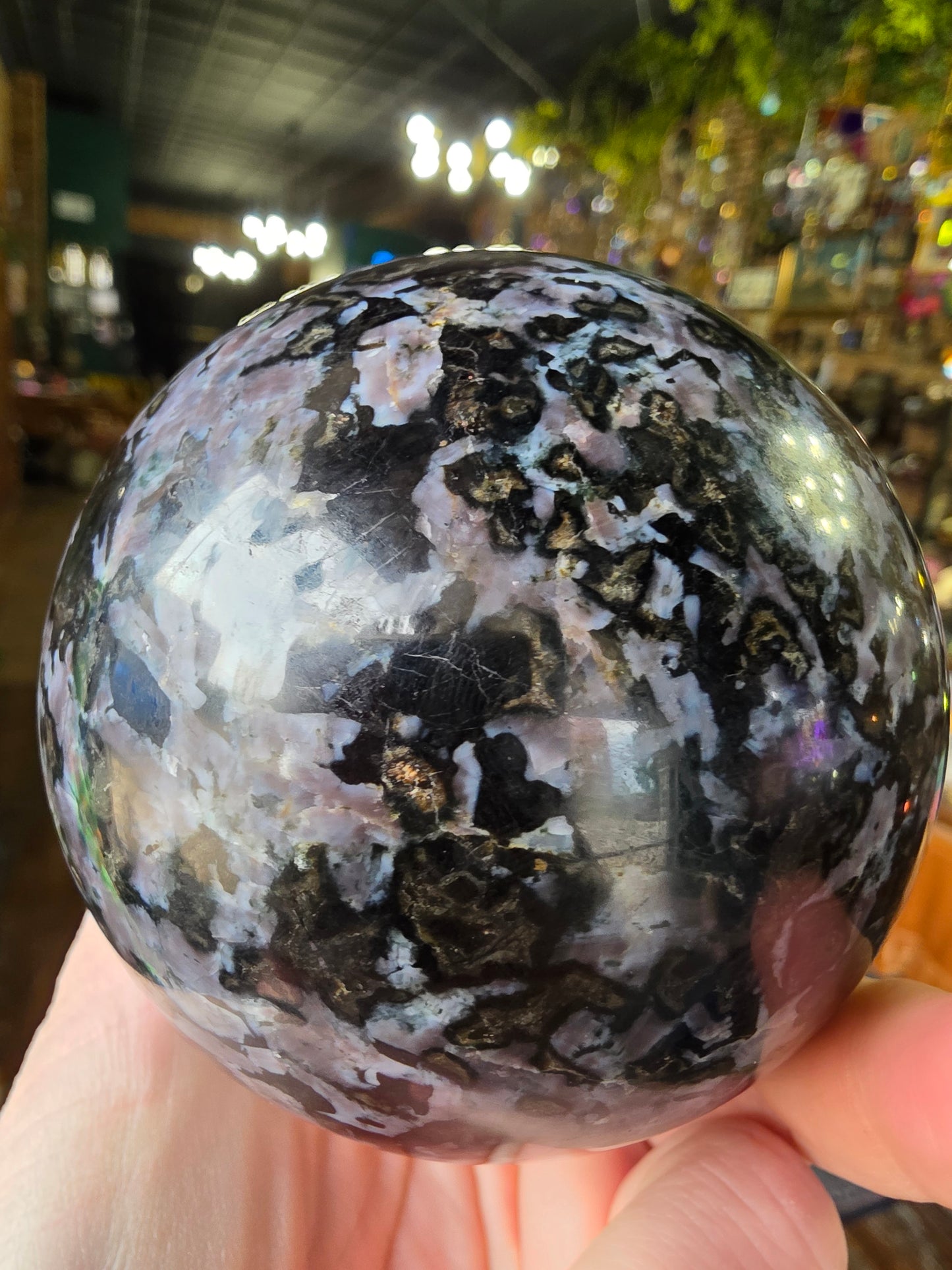 Indigo Gabro Sphere (Merlinite)