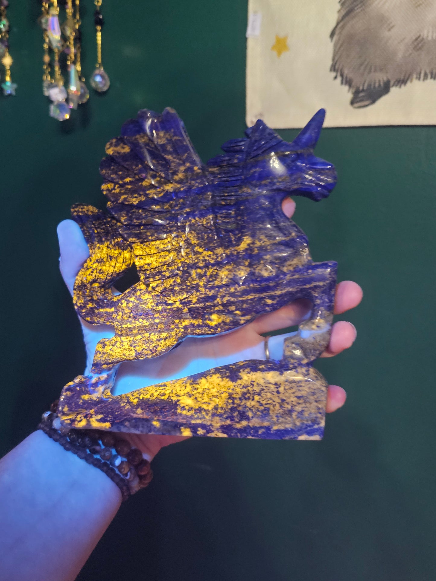Lapis Lazuli Pegasus Carving