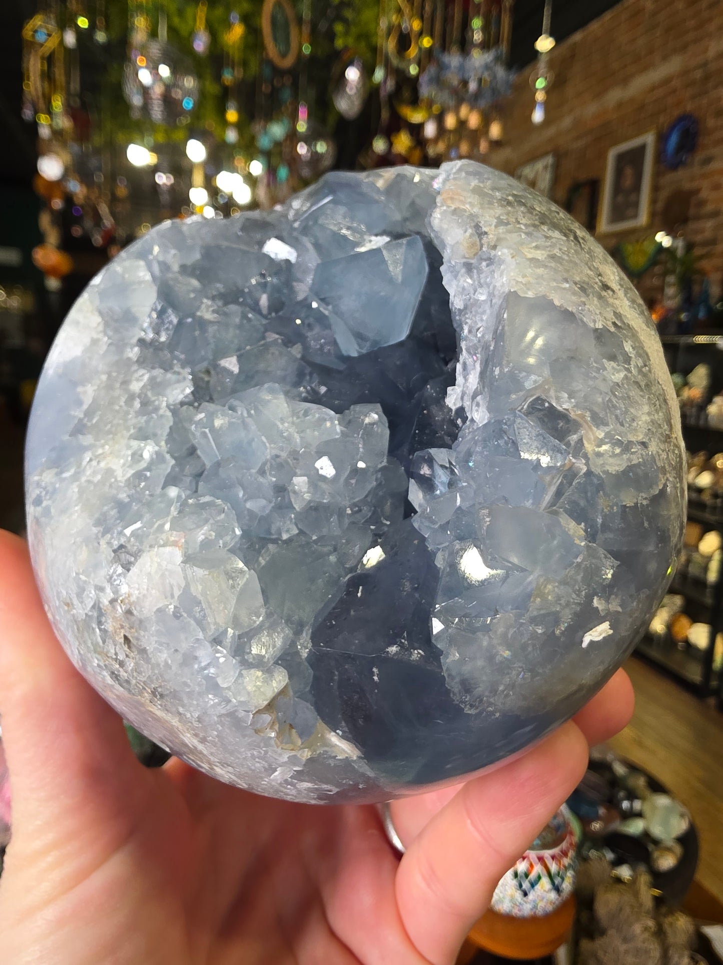 Celestite Cluster Sphere