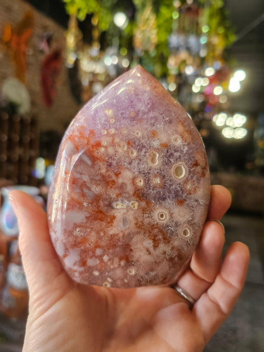 Pink Amethyst Flower Agate Freeform
