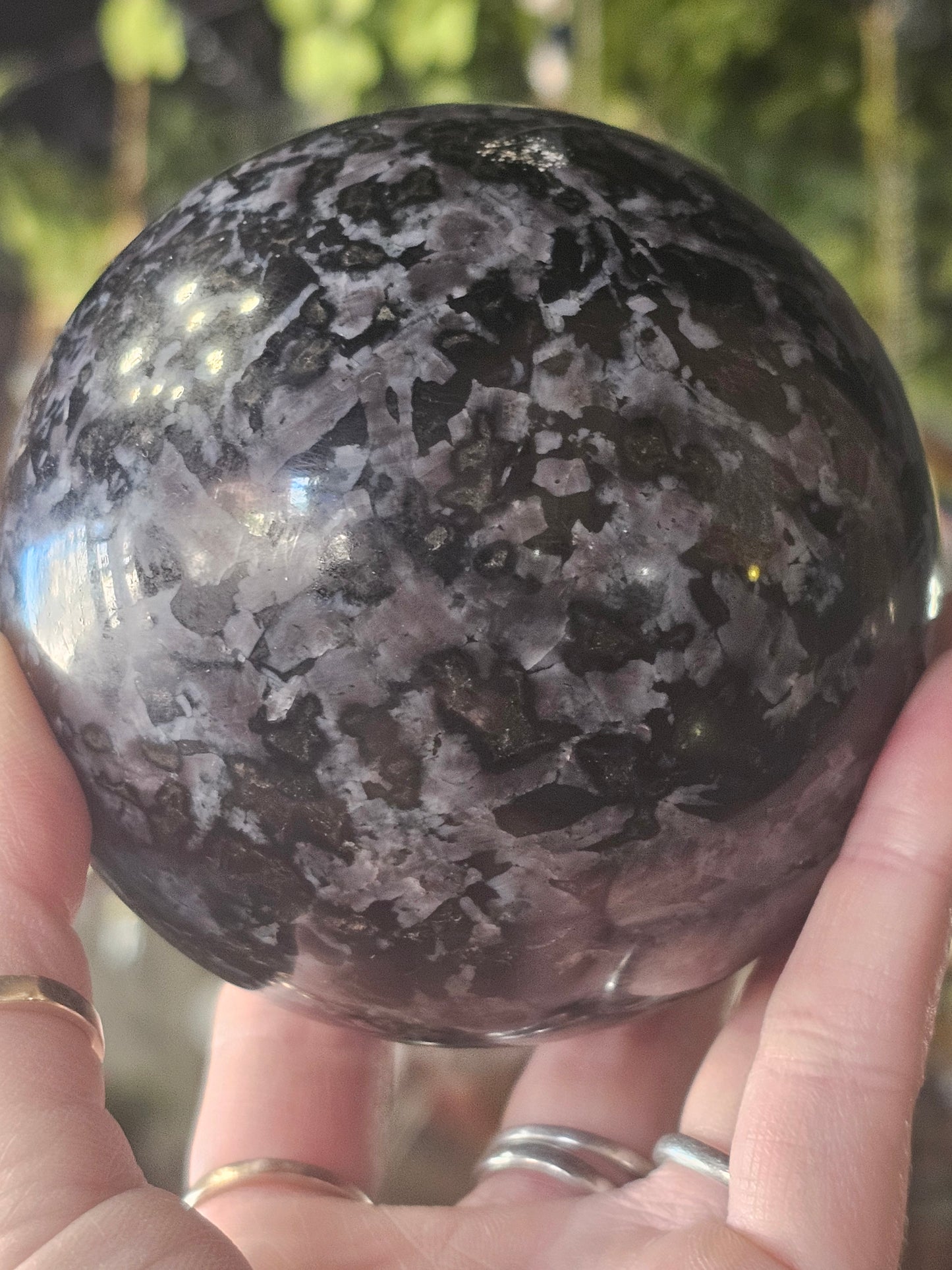 Large Indigo Gabro Sphere