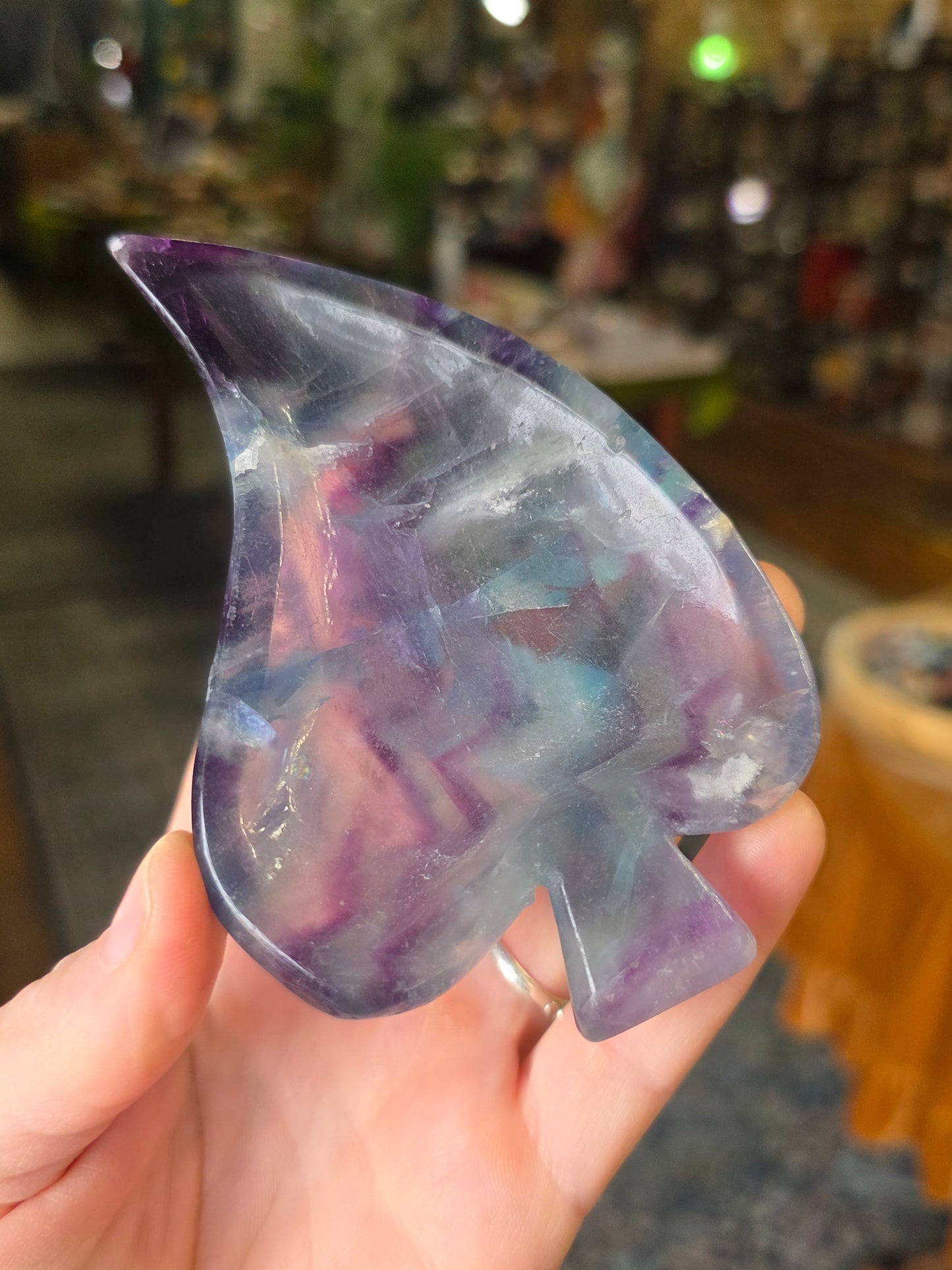 Fluorite Leaf Trinket Dish