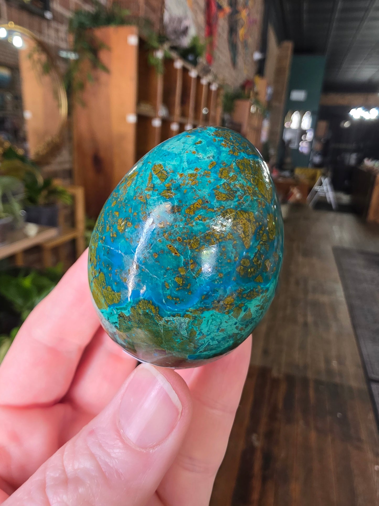 Chrysocolla and Cuprite Egg