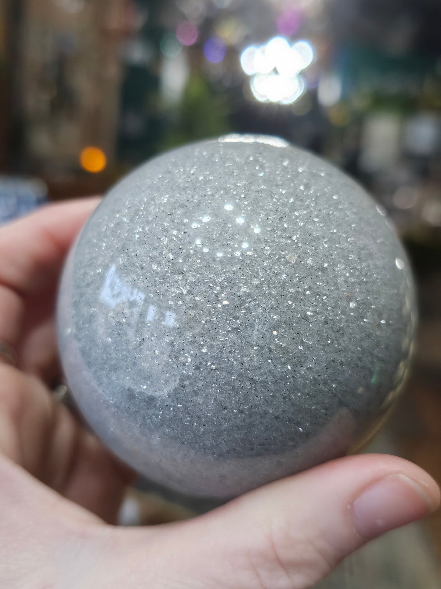 Silver Adventurine Sphere