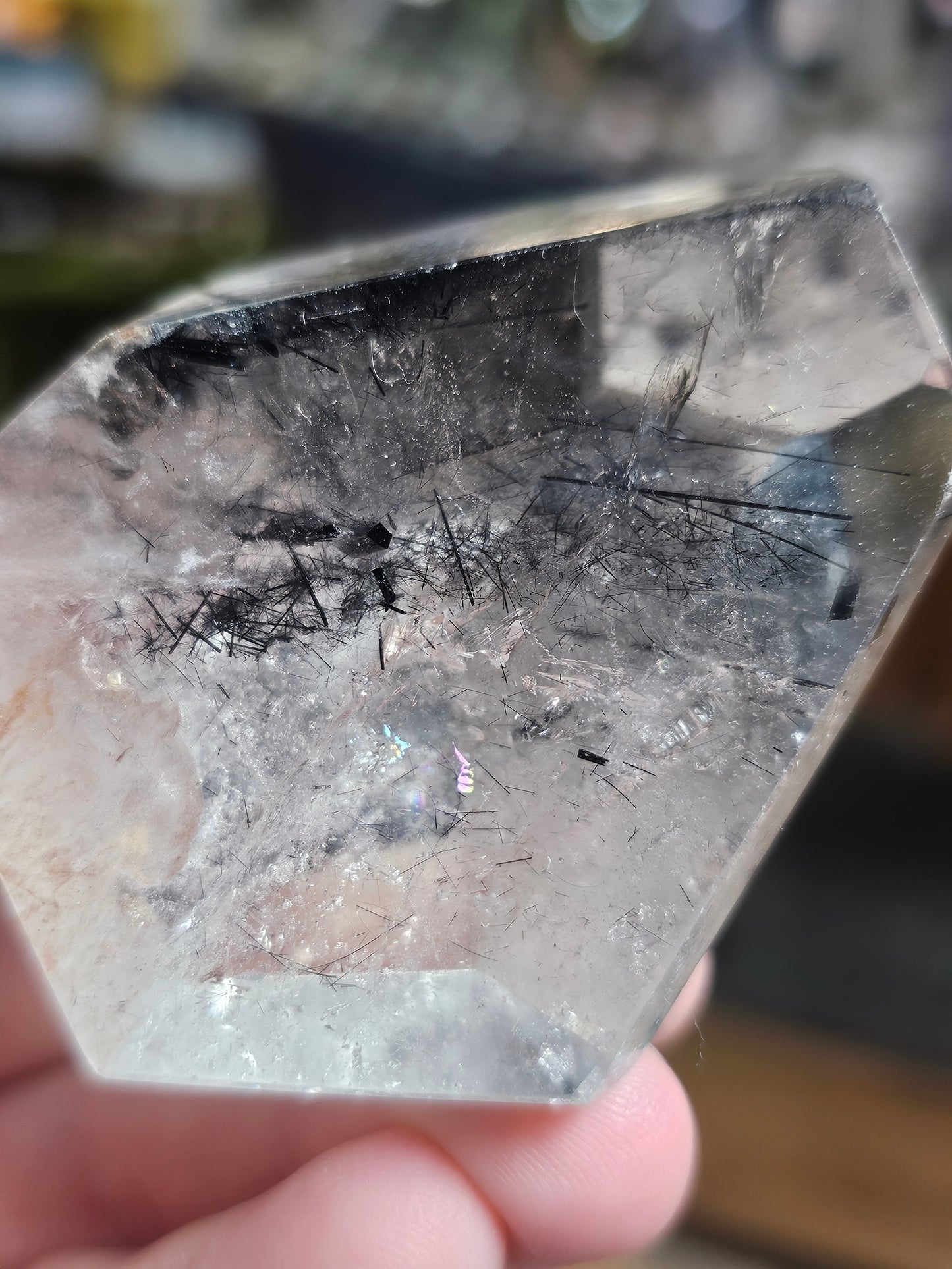 Black Tourmaline in Quartz Freeform