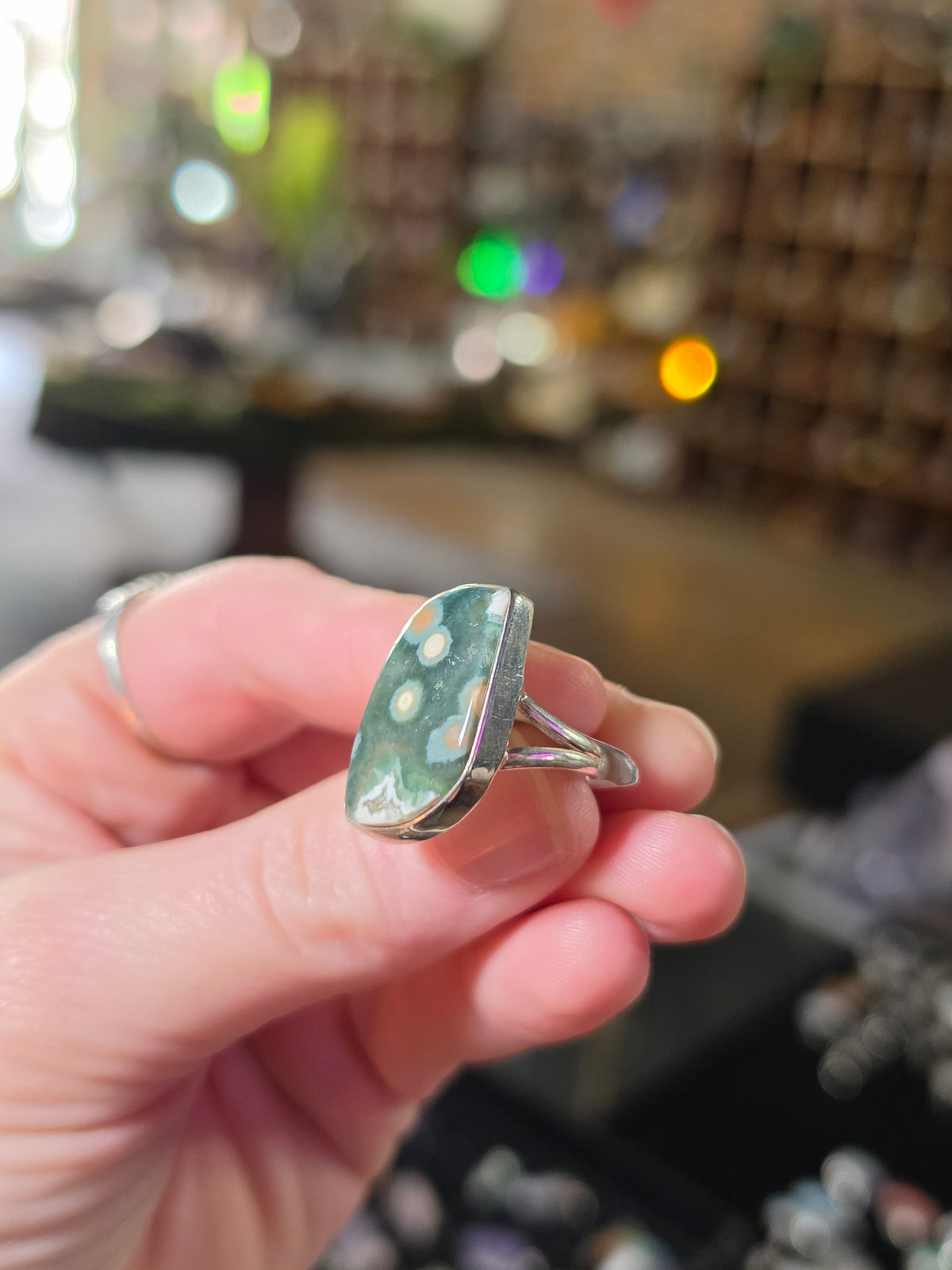 Size 7.5 Ocean Jasper Ring