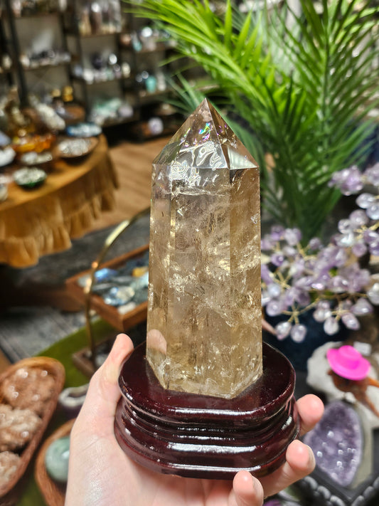 Smoky Quartz Tower w/ stand