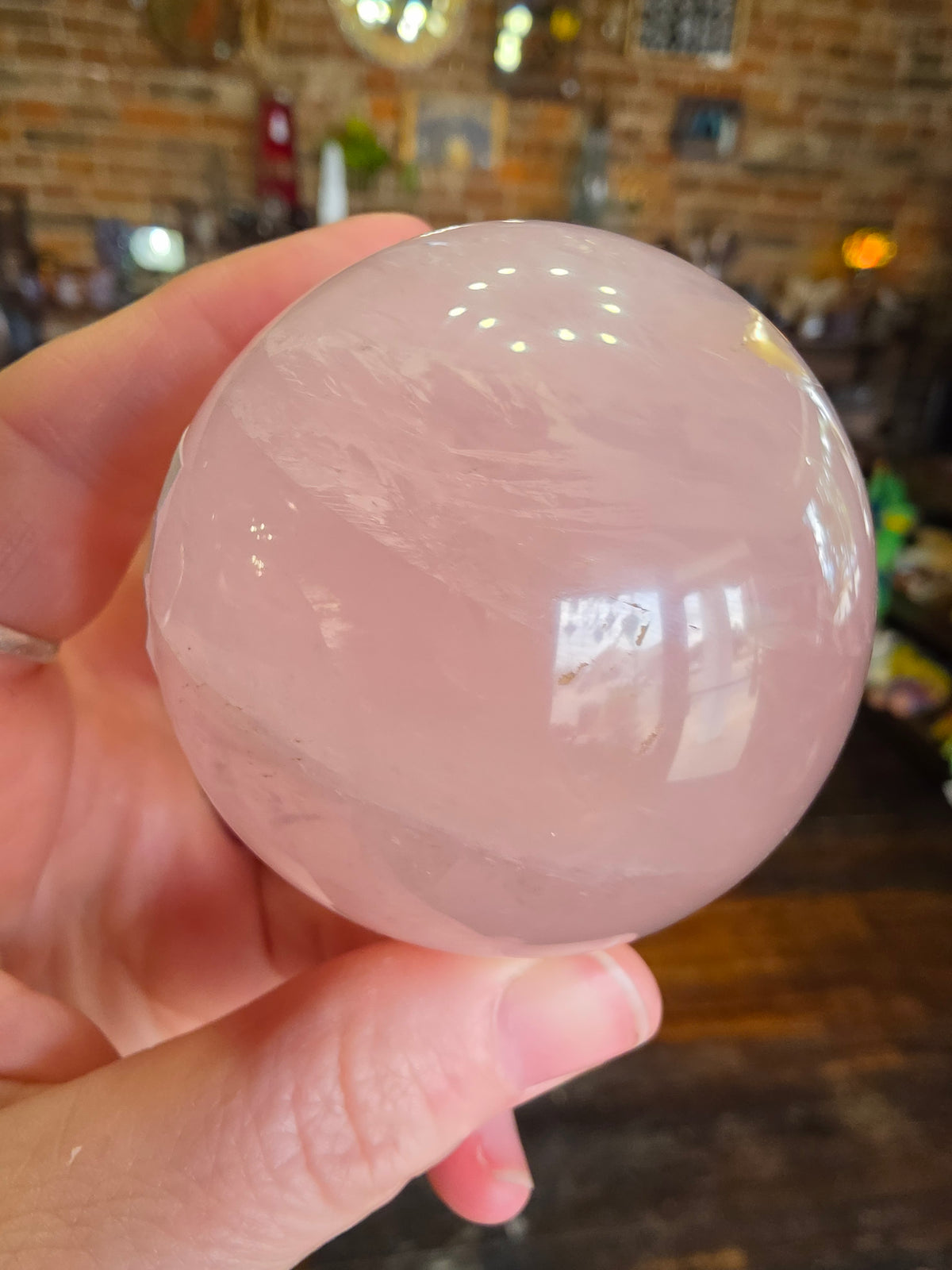 Star Rose Quartz Sphere