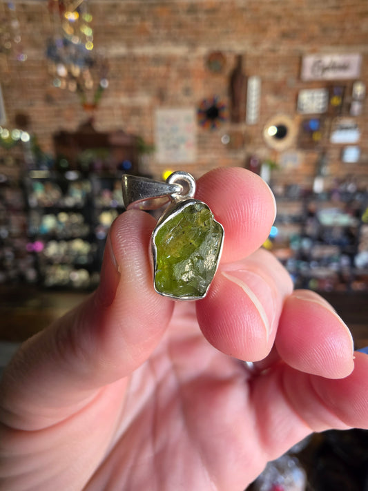 Rough Peridot Pendant