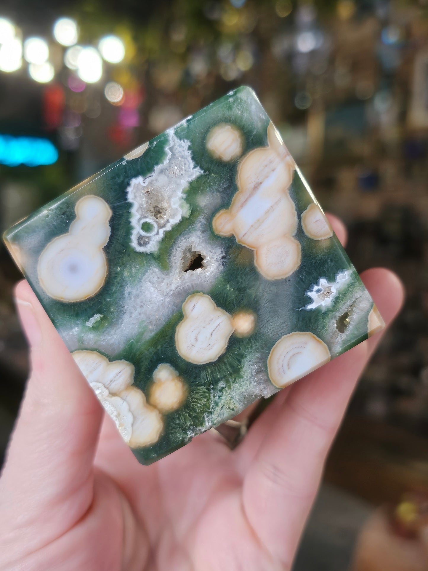 High Quality Chinese Orbicular Jasper Cube