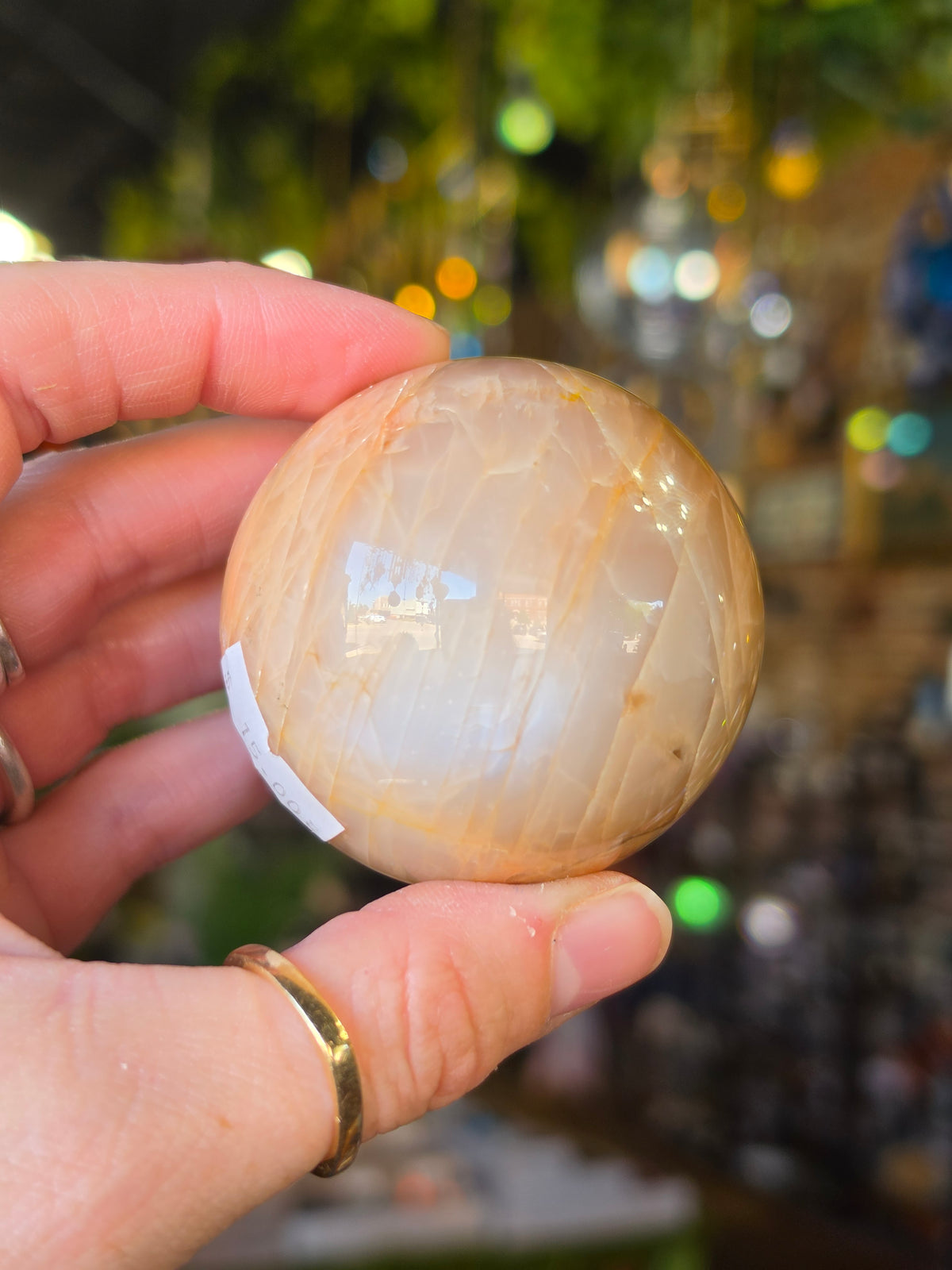 Peach Moonstone Sphere