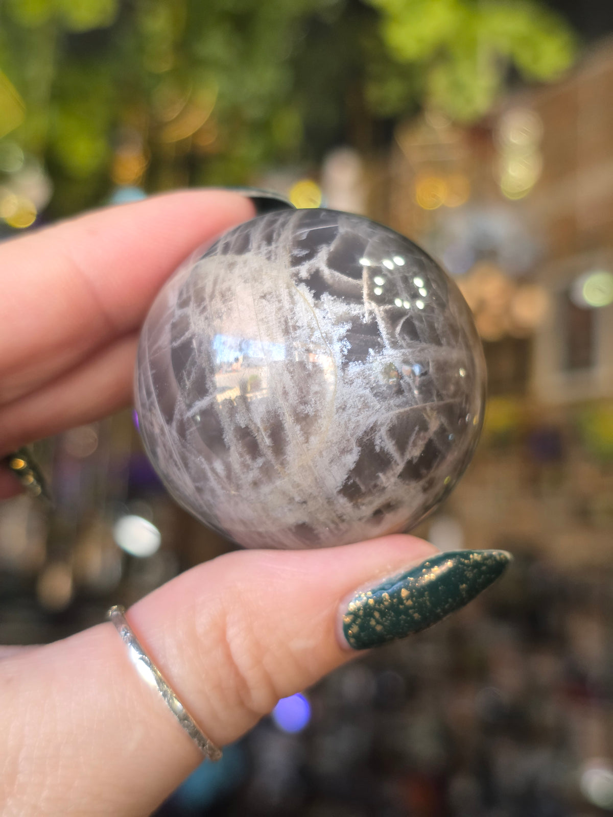 Black Moonstone Sphere