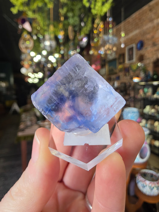 Blue Halite Cube