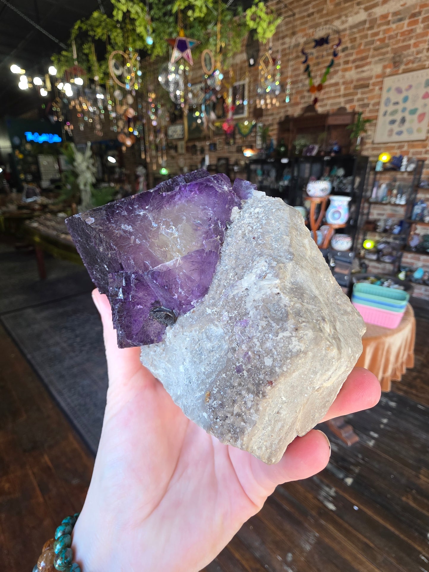 Fluorite and Sphalerite on Druzy Quartz