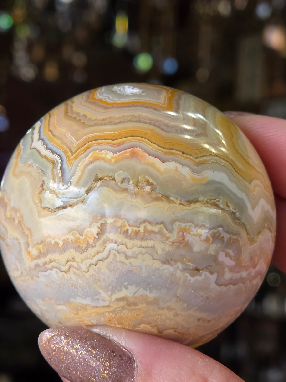 Java Lace Agate Sphere