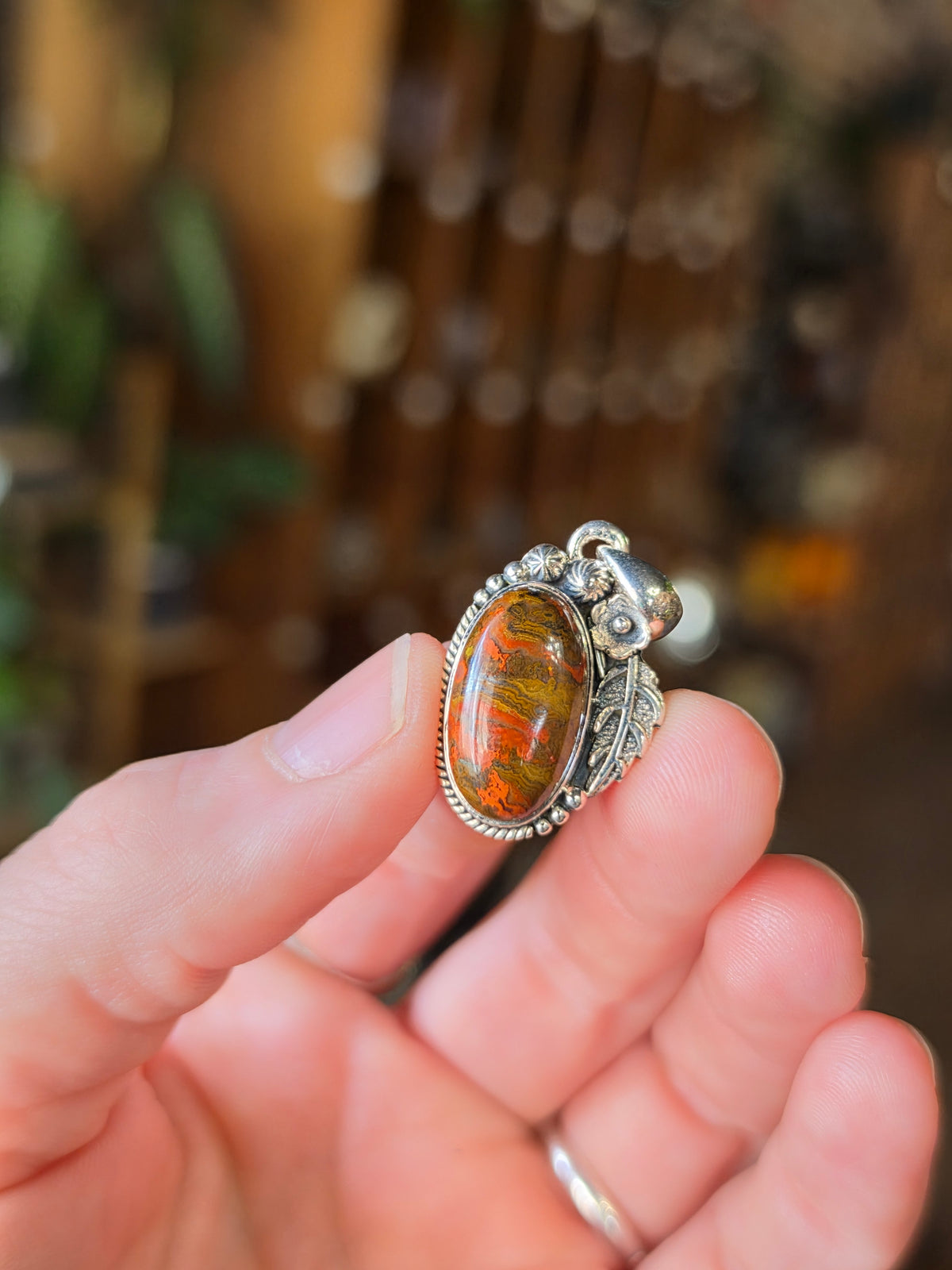 Moroccan Seam Agate Pendant