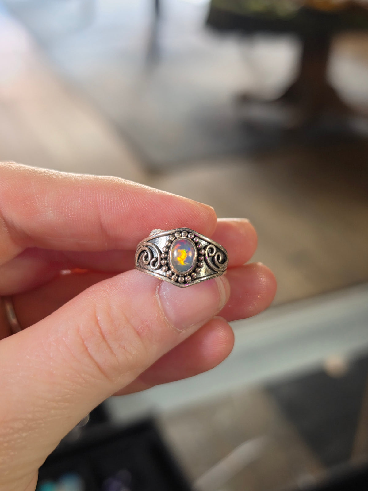 Ethiopian Opal Ring Size 8